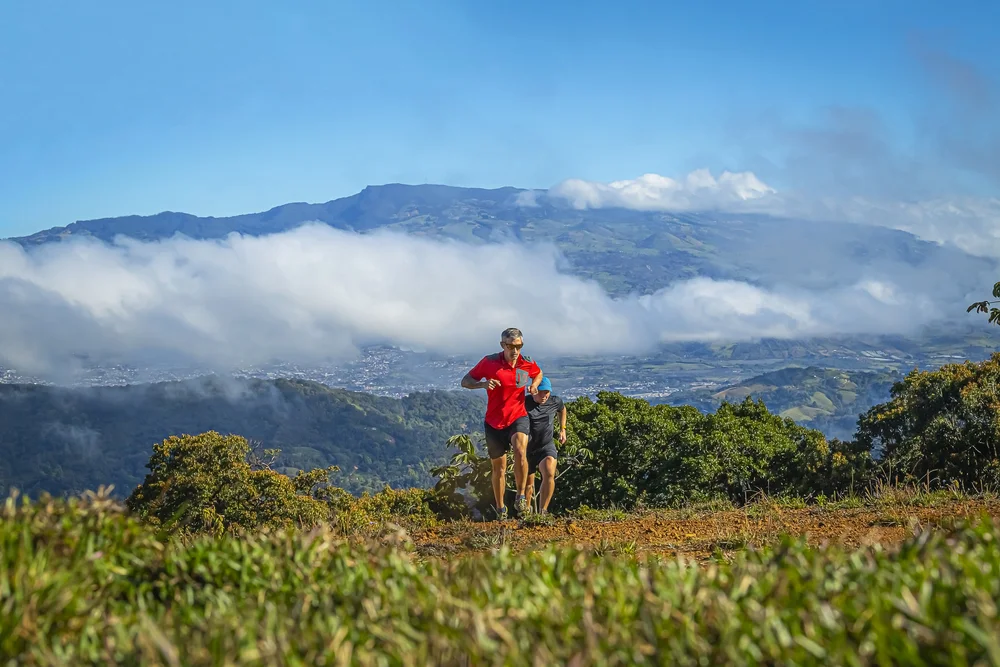 Trail runners on the Camino de Costa Rica