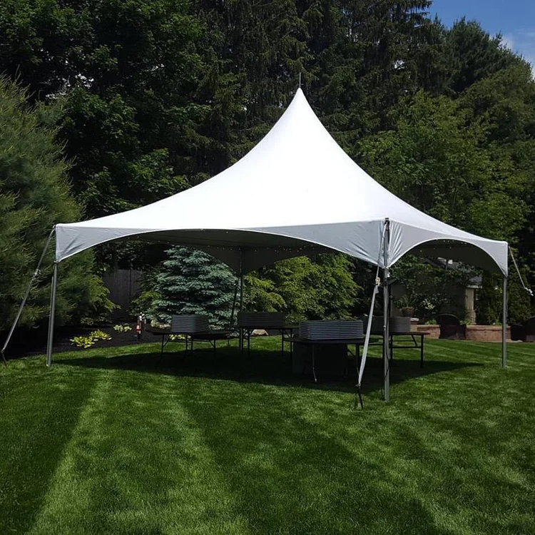 20x20 party tent package for 40 guests in a Colorado Springs backyard