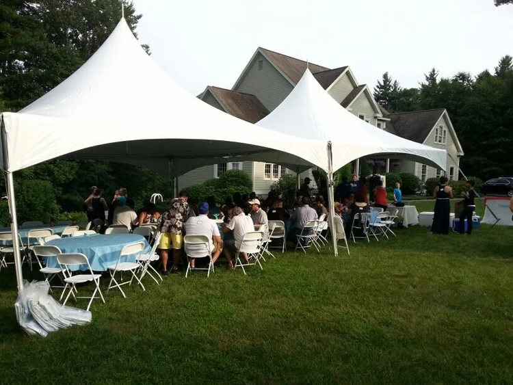 20x50 party tent package for 80 guests