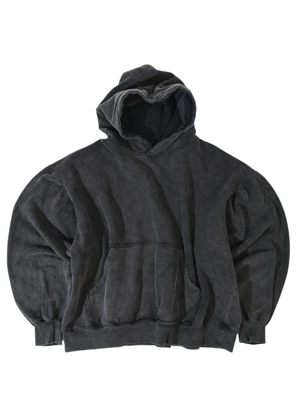 Vintage Washed Black Hoodie