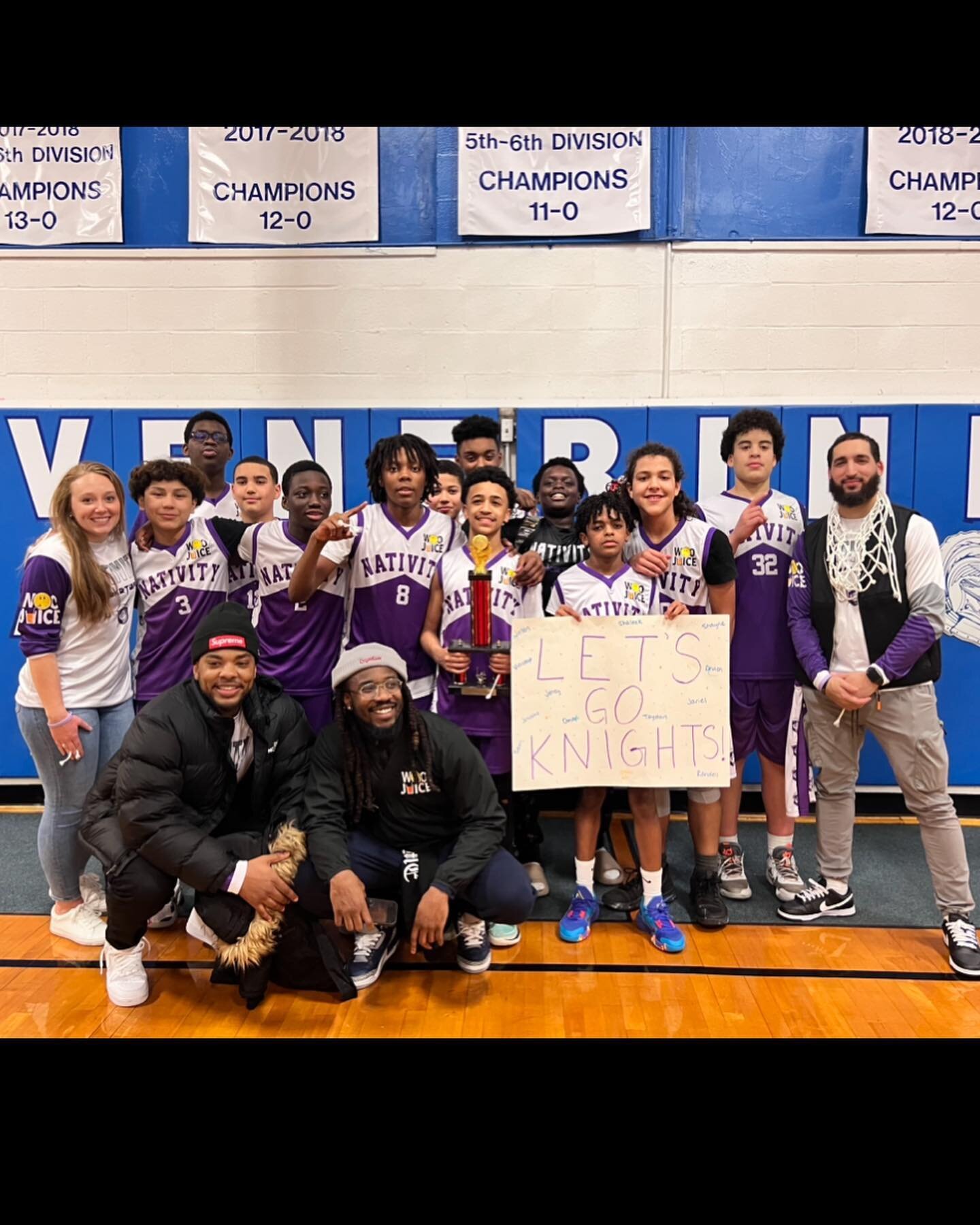 Huge thank you to Coach Melendez and our middle school, the Nativity School of Worcester for giving us the opportunity to sponsor the 7/8th grade basketball team through a marvelous season. We got to practice, build relationships and bonds with kids 