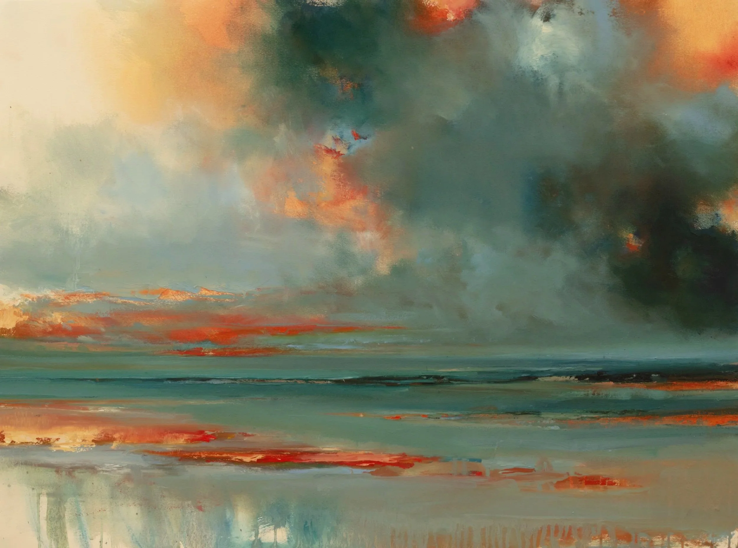 Dramatic Change Oil on arches oil paper.  74x55cm.  Framed £1250