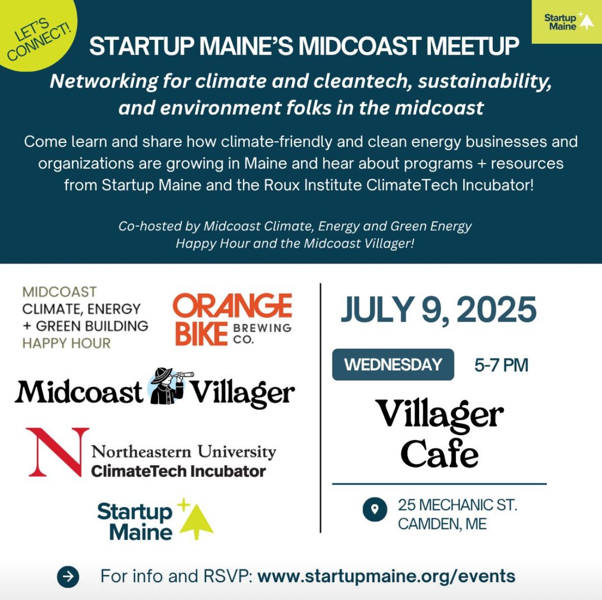 🍻 Orange Bike Brewing: MidCoast Launch + Startup Maine - Roux Institute Meetup