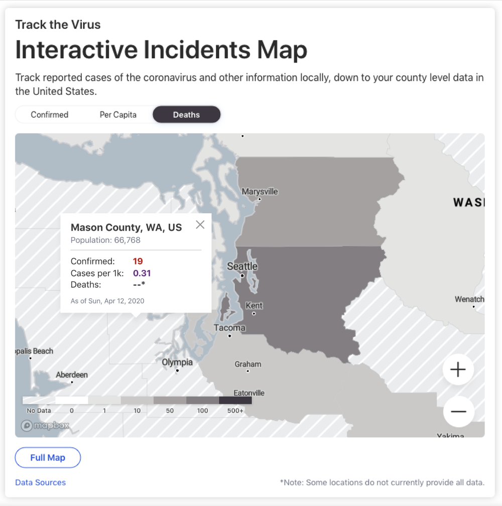 Deaths map