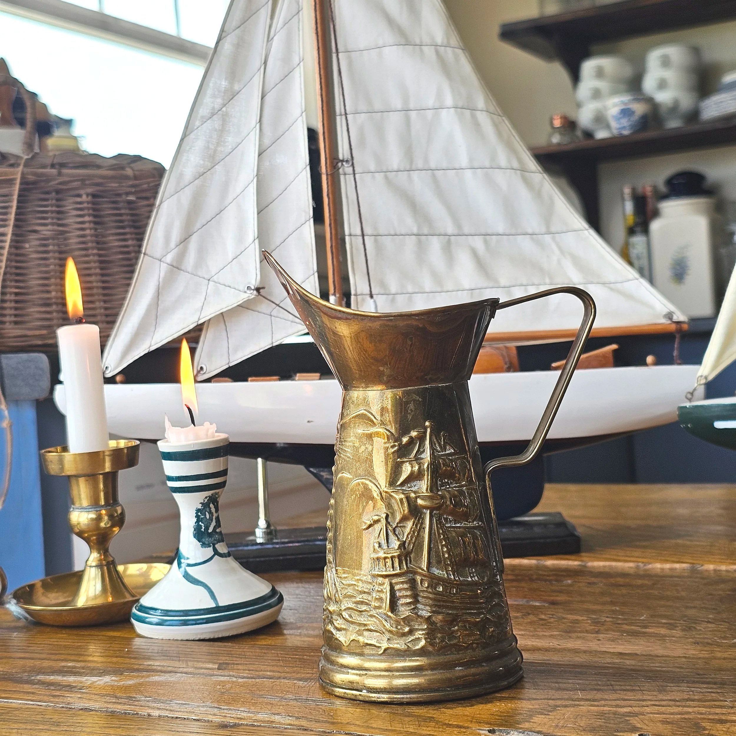 Nautical Brass Pitcher