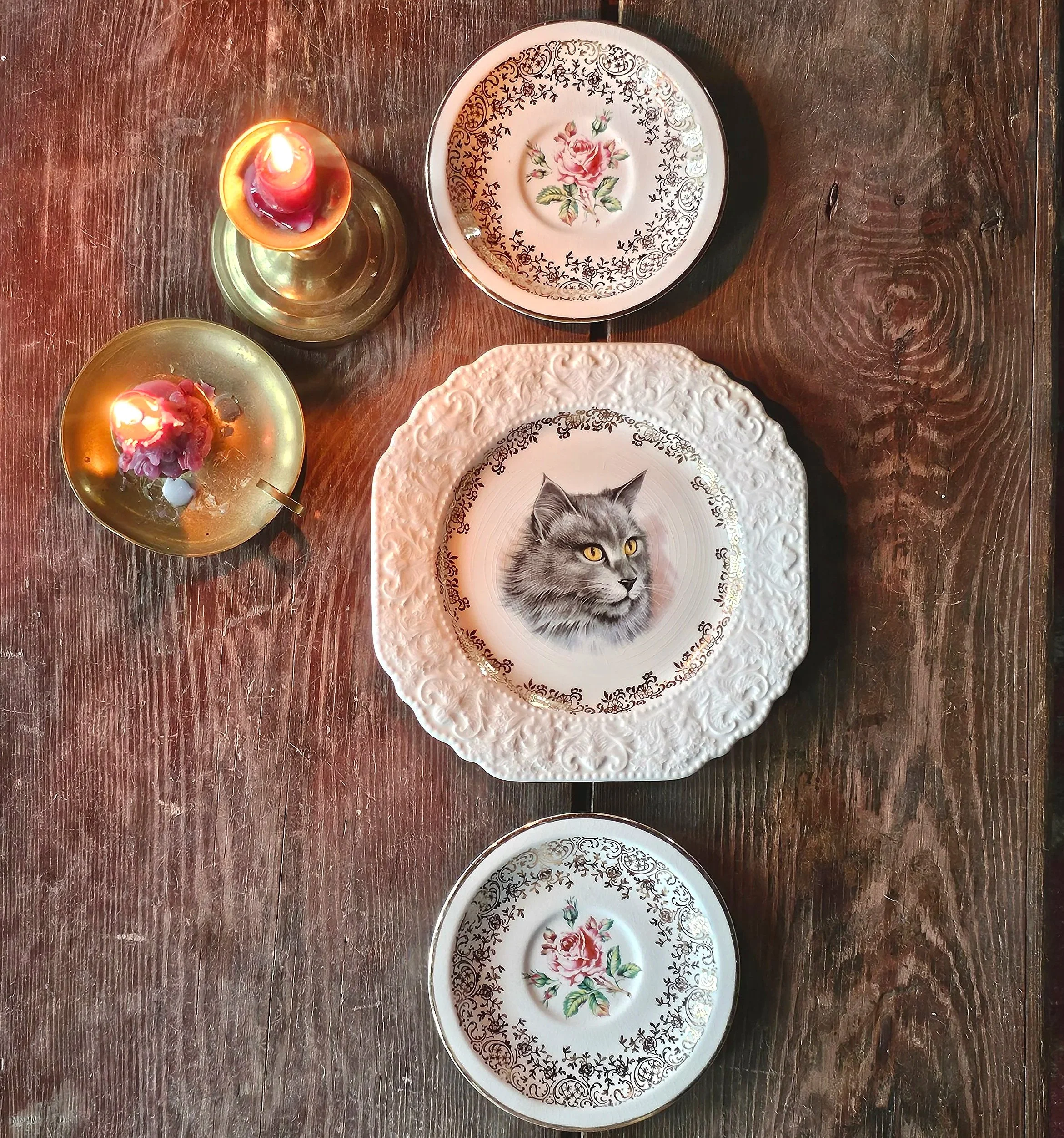 Cat Hanging Plate Set