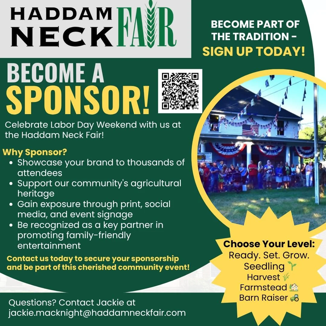 Be part of something that brings a community together ❤️

The Haddam Neck Fair is more than an event, it&rsquo;s a Labor Day Weekend tradition rooted in agriculture, family, and over 100 years of history.

We&rsquo;re inviting local businesses and or