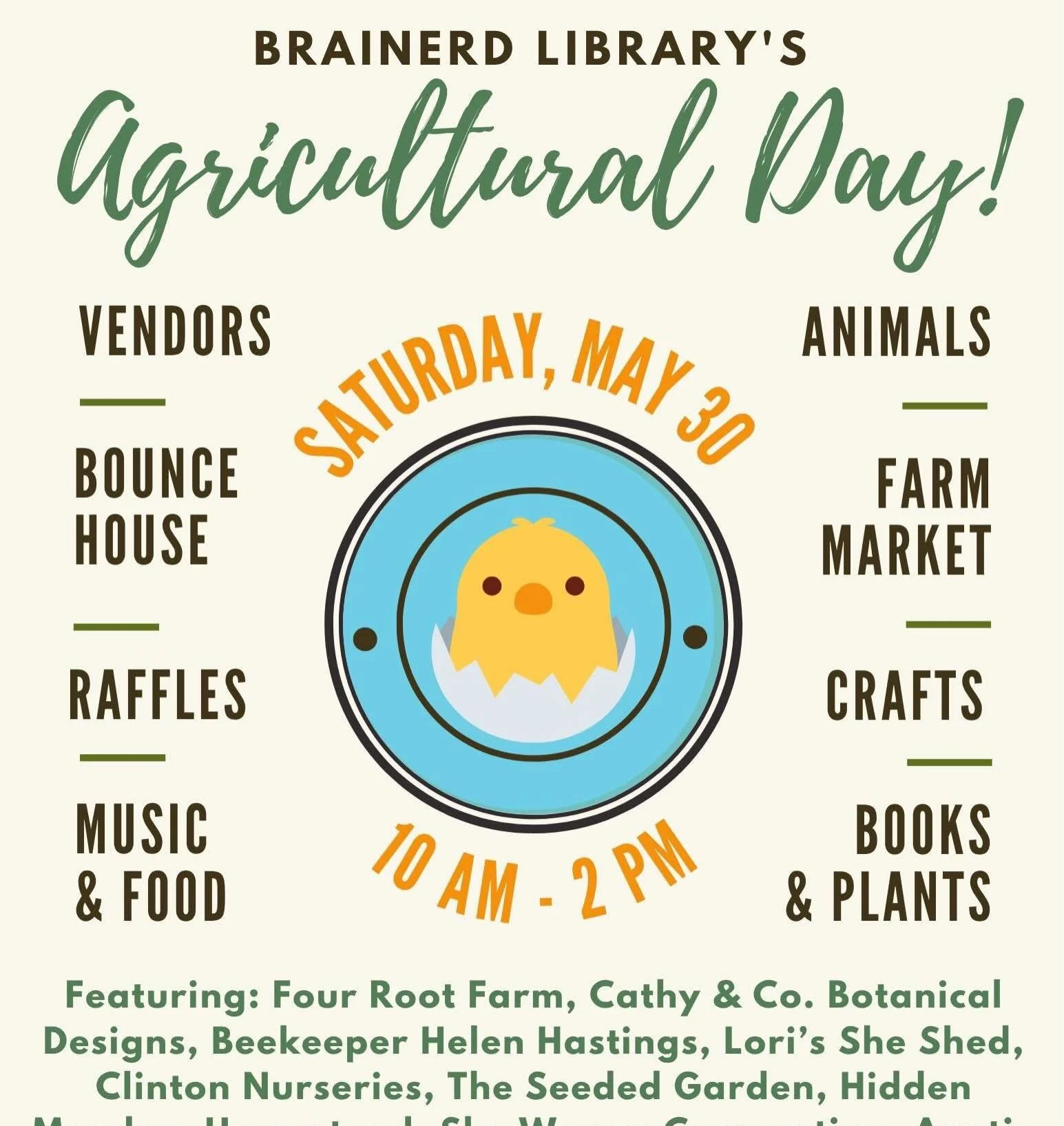 Ag Day at the @brainerd_memorial_library! Stop by the @haddamneckfair table and snag your sunflower seeds to grow a sunflower for the fair! We will also have our kids pedal tractor pull to test your skills before the fair! Hope to see you there! #had