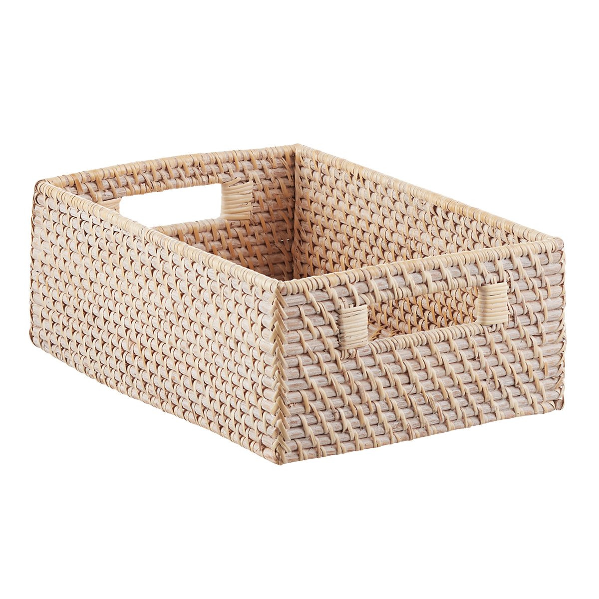 Whitewashed Ratten Bin