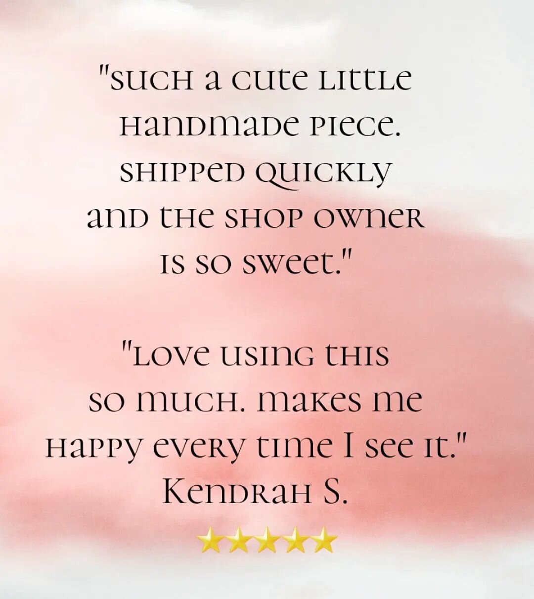 Another kind comment from a customer. Your sweet words mean more that I can express. 🥺💗
.
.
.
#about #aboutme #smallbusiness #smallbusinessowner #shopsmall #smallshoplove #smallbusinesssupport #smallbusiness #etsy #etsyseller #meettheowner #shopkee