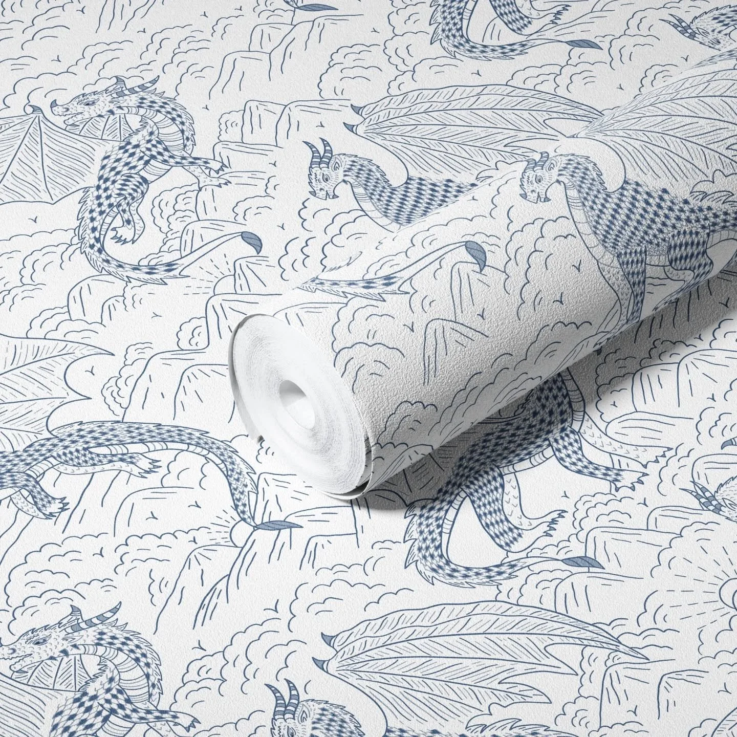 Hello everyone!

I am so excited to show the new version of the blue sapphire dragon print.  It will look amazing in nursery, kid's room even for a fun powder room maybe. If you love dragons as much as me it would be such a lovely addition to your ho
