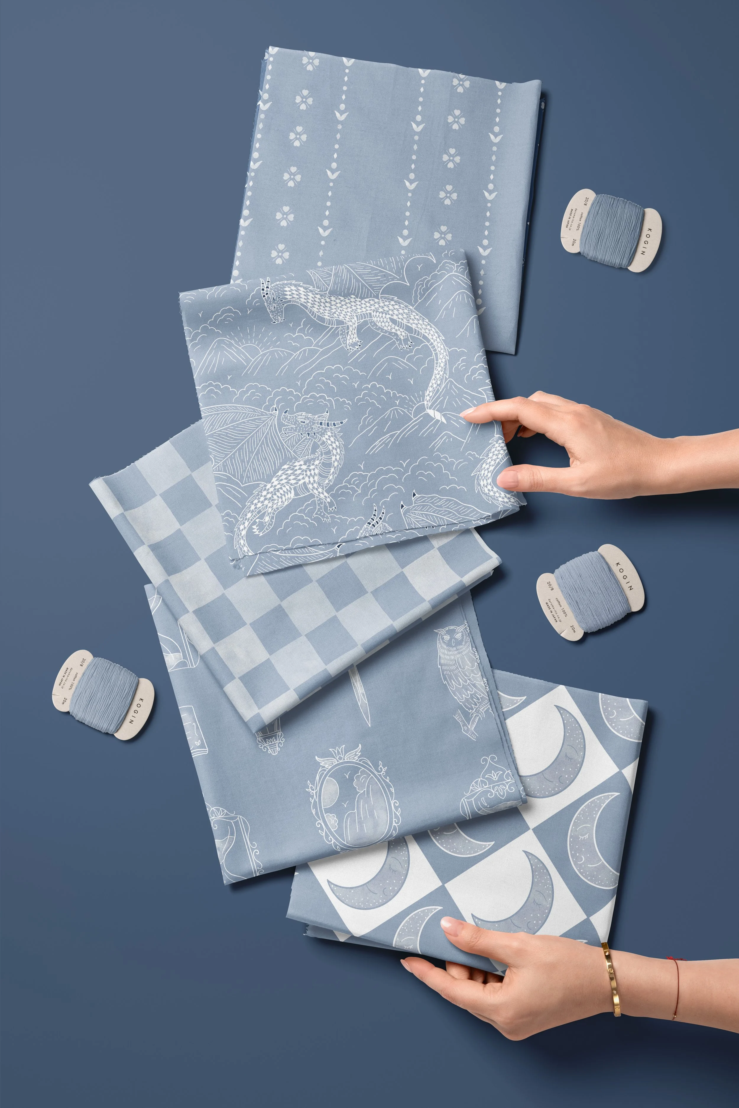Folded Fabrics and Paper dragon 2.jpg