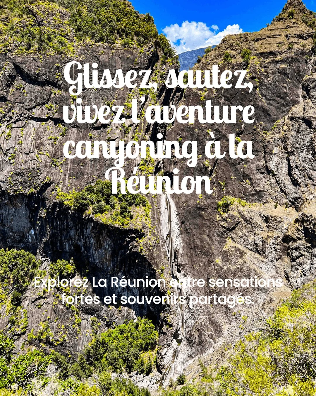R&eacute;veillez l'aventurier qui sommeille en vous et cr&eacute;ez des souvenirs inoubliables en famille avec le canyoning &agrave; La R&eacute;union !

Imaginez-vous glisser sur des toboggans naturels, sauter dans des piscines d'eau claire et desce