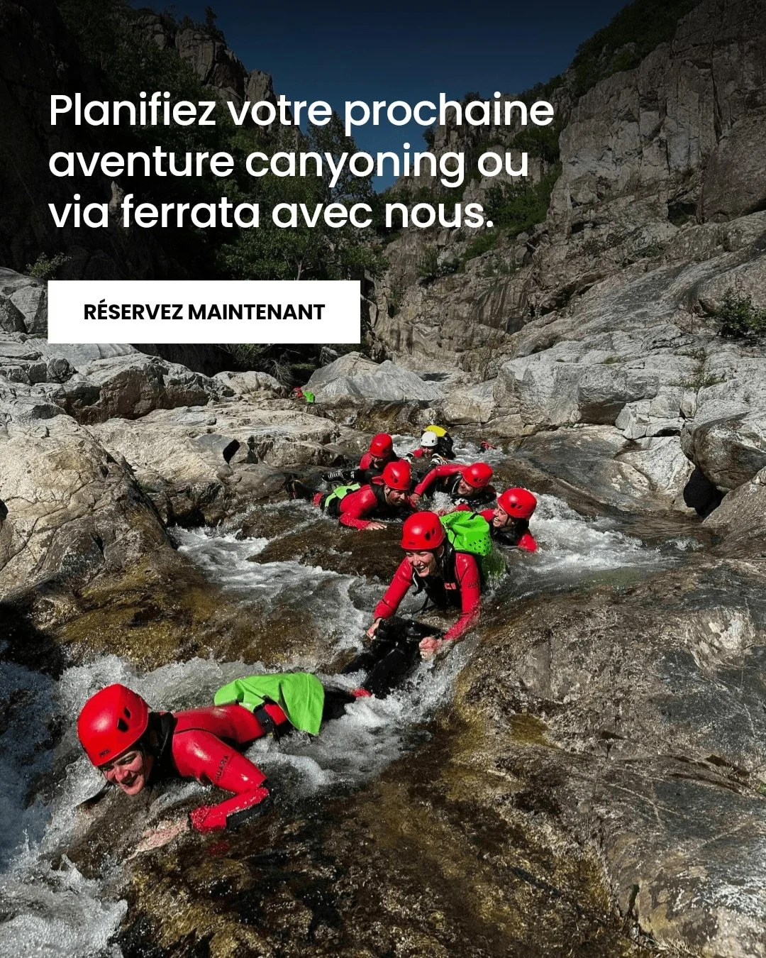 Aucune aventure pr&eacute;vue pour ce planning, mais la nature vous attend toujours !

Profitez de ce moment pour r&ecirc;ver &agrave; votre prochaine sortie canyoning avec nous.

Envie de sensations fortes ou d'une balade en famille ? On est l&agrav