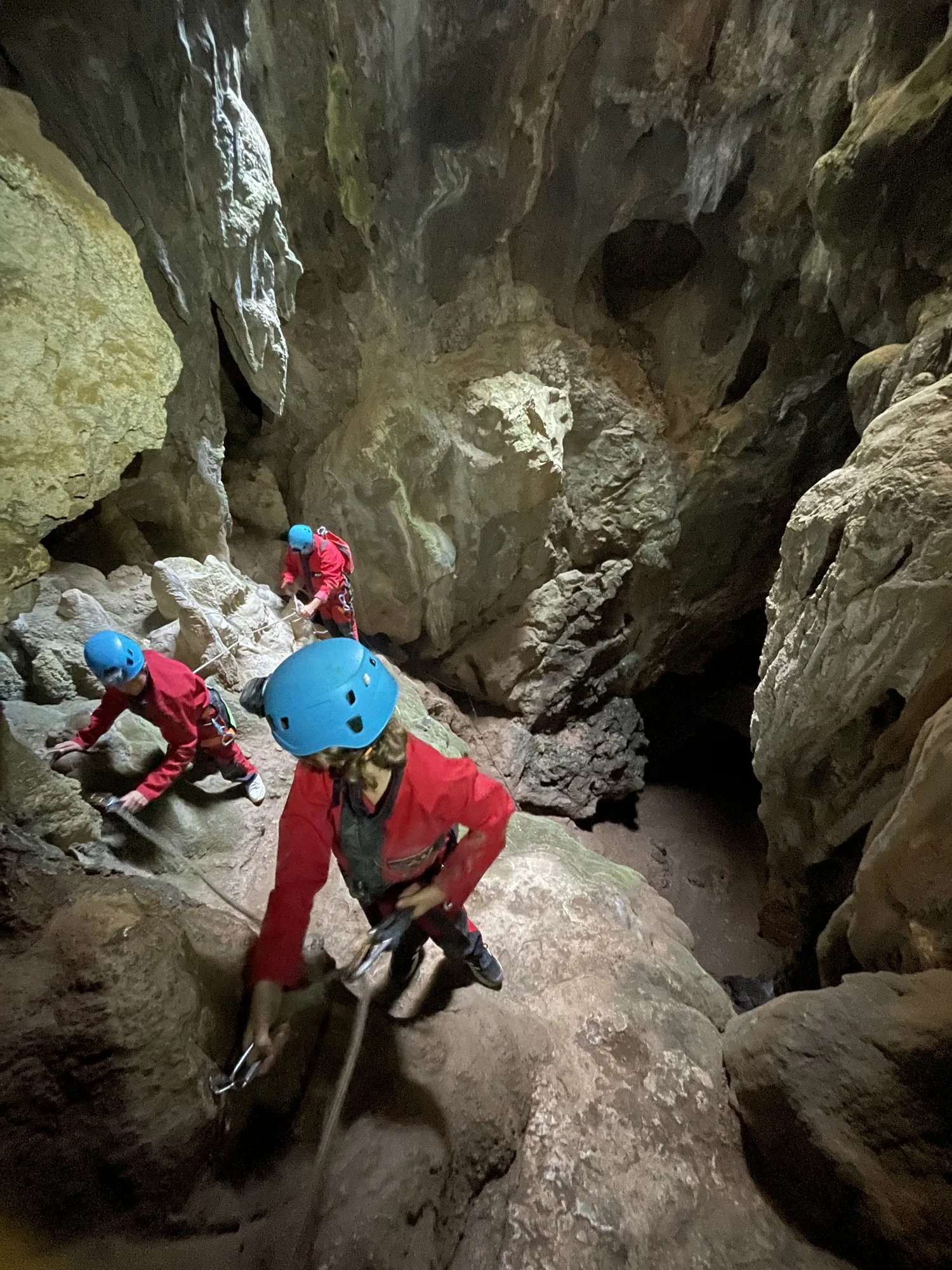 Aven Cordier, spéléologie sportive en Ardèche