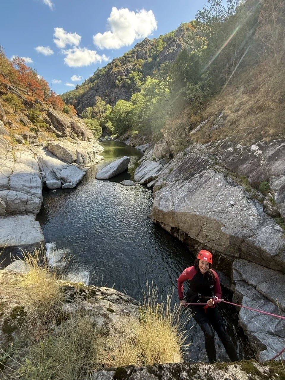 Canyoning sportif au Rock'N'Roll en Ardèche