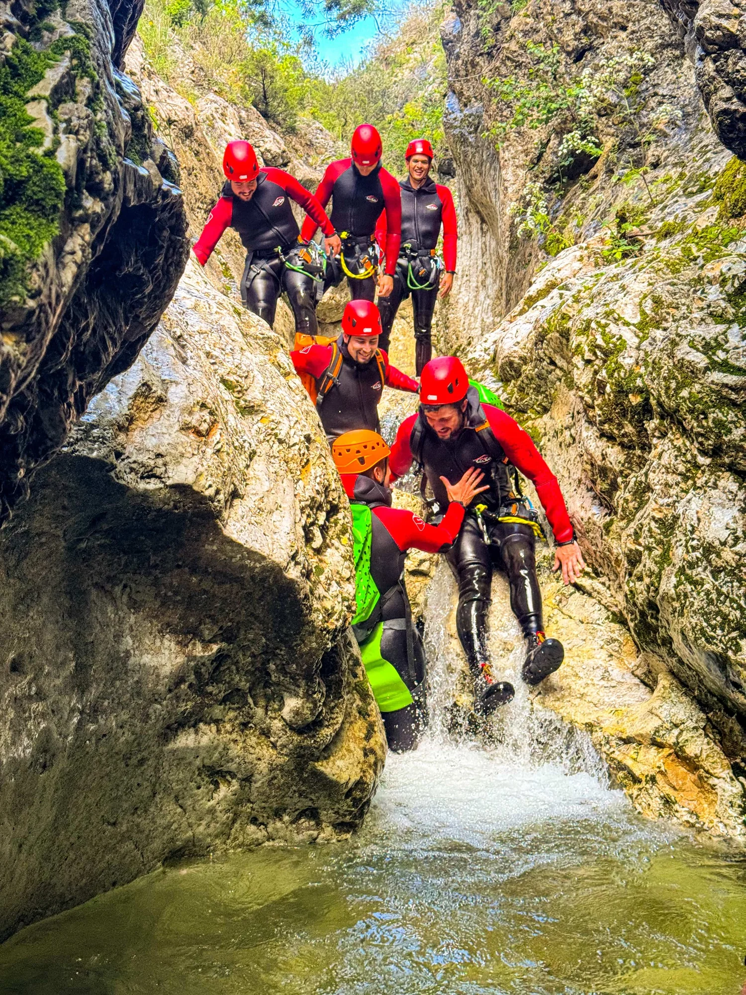 Canyoning sportif au canyon de Pissevieille