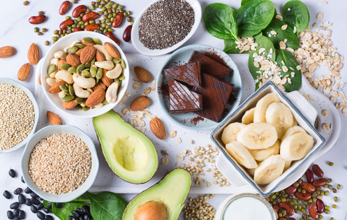 Photograph of foods high in magnesium