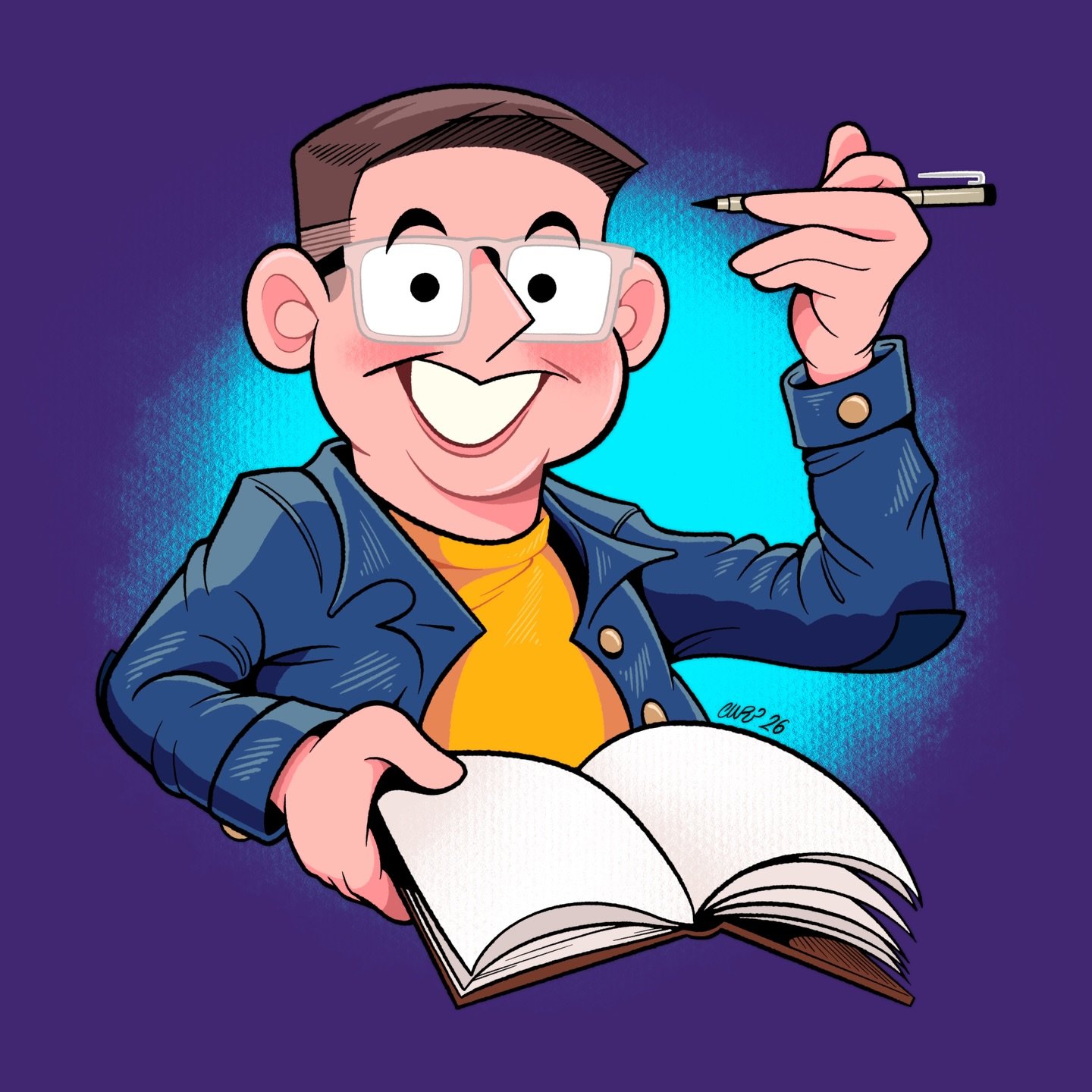 I&rsquo;ve had the same self-caricature for a couple years now&mdash;time to change that! I made this mainly for a new run of business cards, which will be very important as I attend ANIMATION Y&rsquo;ALL! EXPO 2026 (@animationyall) next month! I won