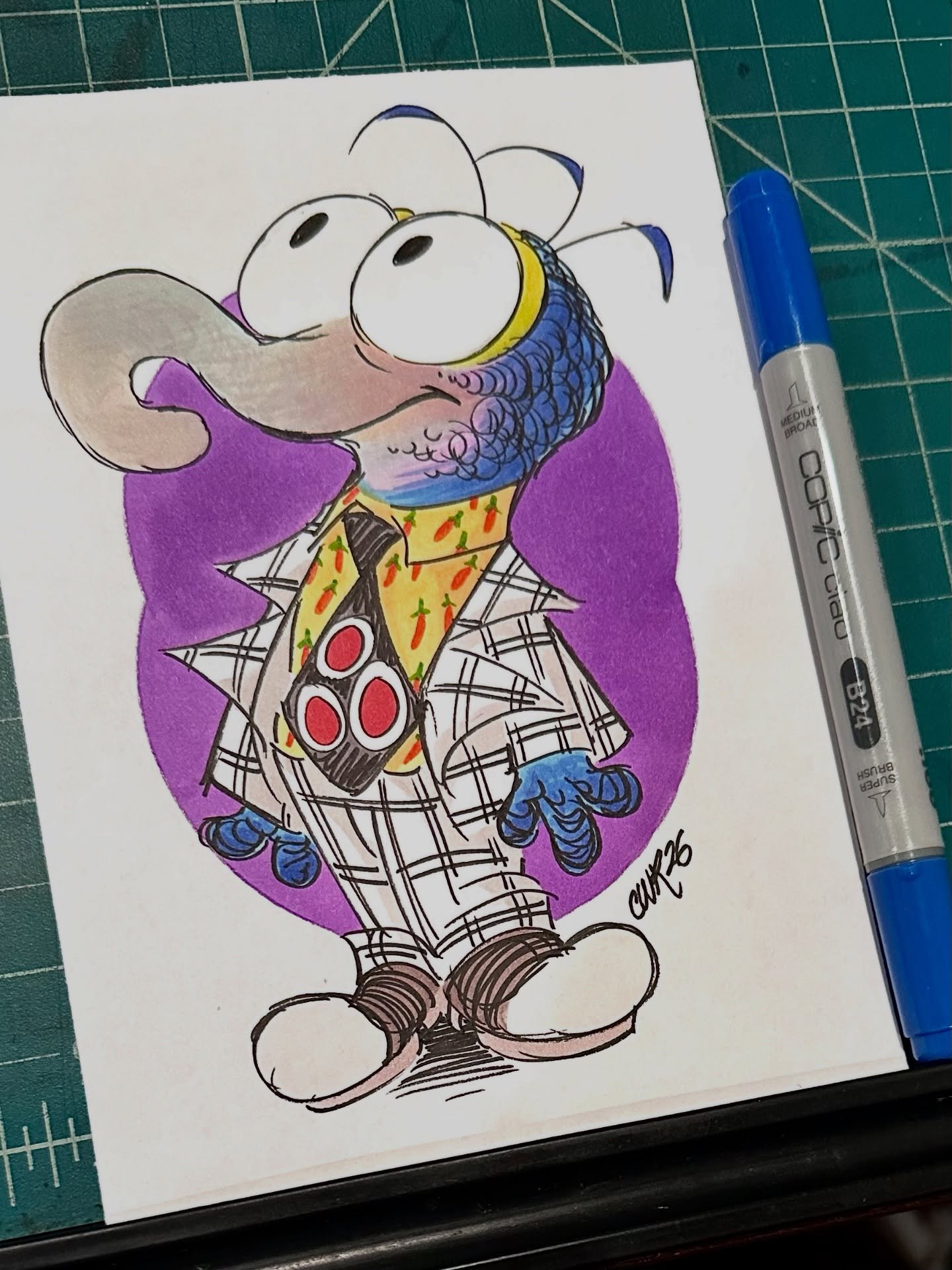 Gonzo sketch from a few months ago I never posted. In the event The Muppet Show comes back, I&rsquo;d love if they had Gonzo sport his flashy 90&rsquo;s suits again instead of the same boring purple tux. Let the tasteless art student dress like a tas