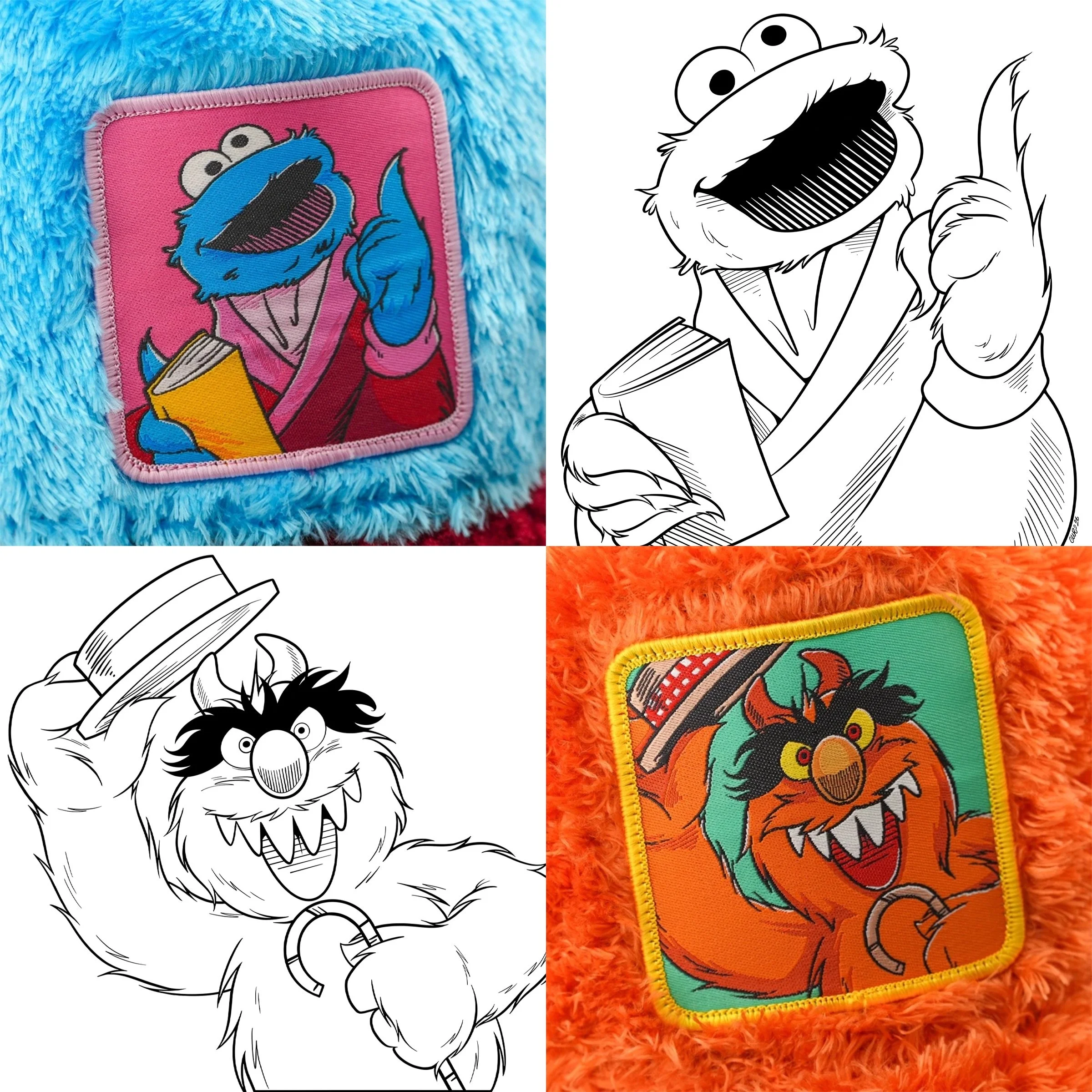 Last week, Overlord unveiled two new Sesame Street caps that I helped to illustrate! There were necessary tweaks needed to match Sesame&rsquo;s branding guides, but I&rsquo;m really pleased with how much of my drawings are in tact here. It was also m