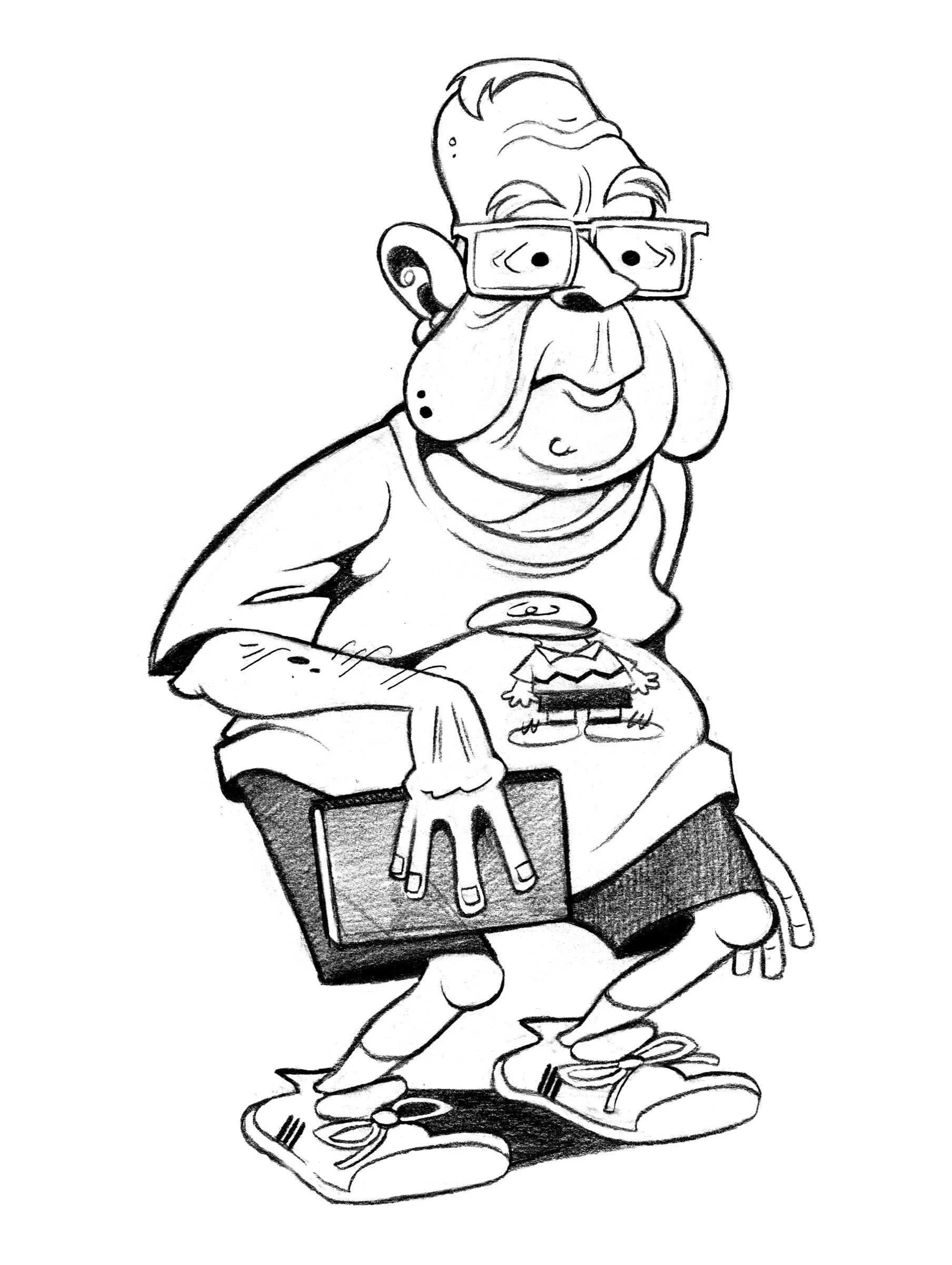I turned 28 yesterday&mdash;won&rsquo;t be long now before I look like this. #characterdesign #caricature #sketch