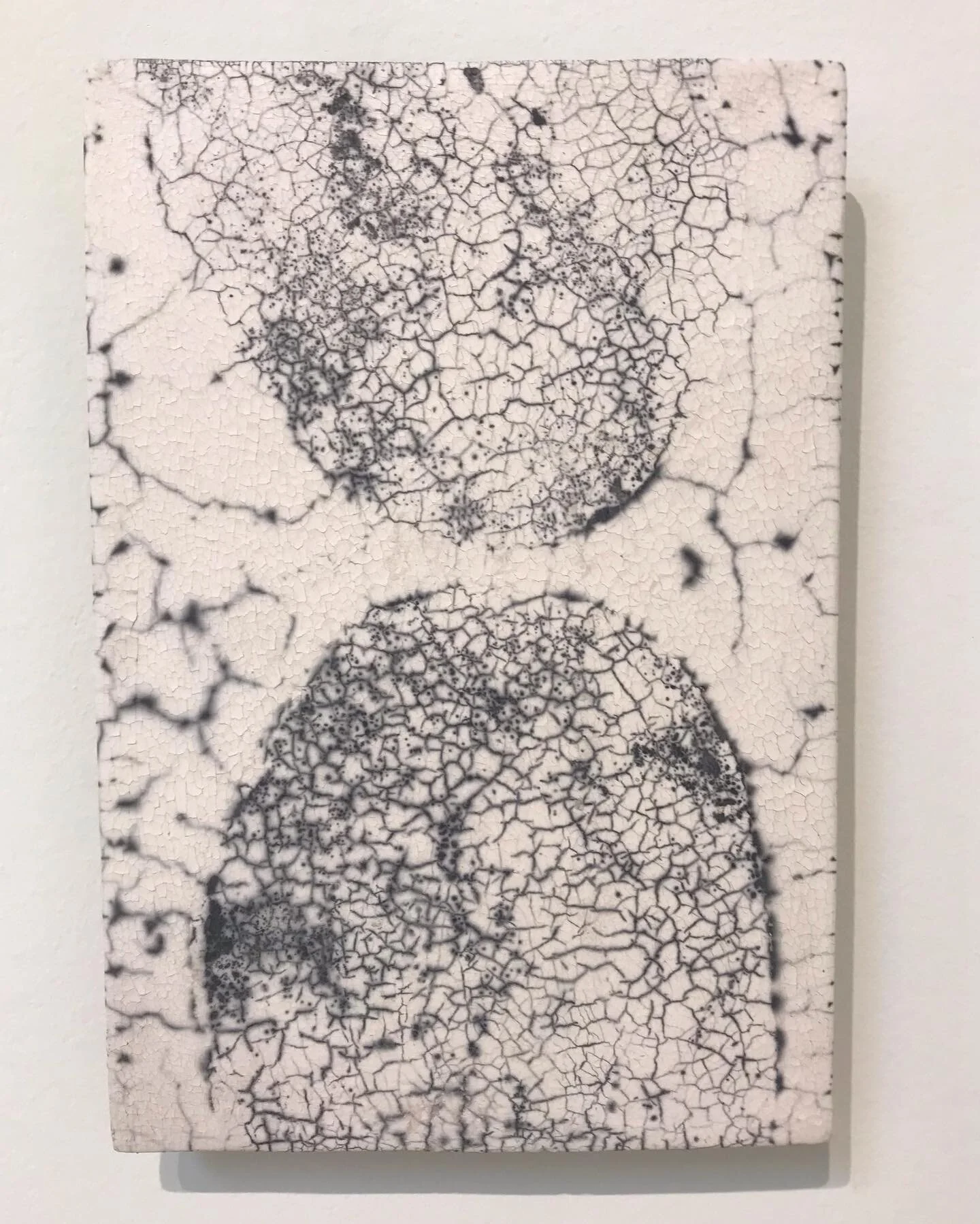 I recently started making a new series of mono prints with the glazing process and Naked Raku fired ceramics. &ldquo;Truncated Ovoids Series, Small #I&rdquo; @artspace_richmond @artspace_richmond in the Member&rsquo;s Gallery, Opening Friday July 22,