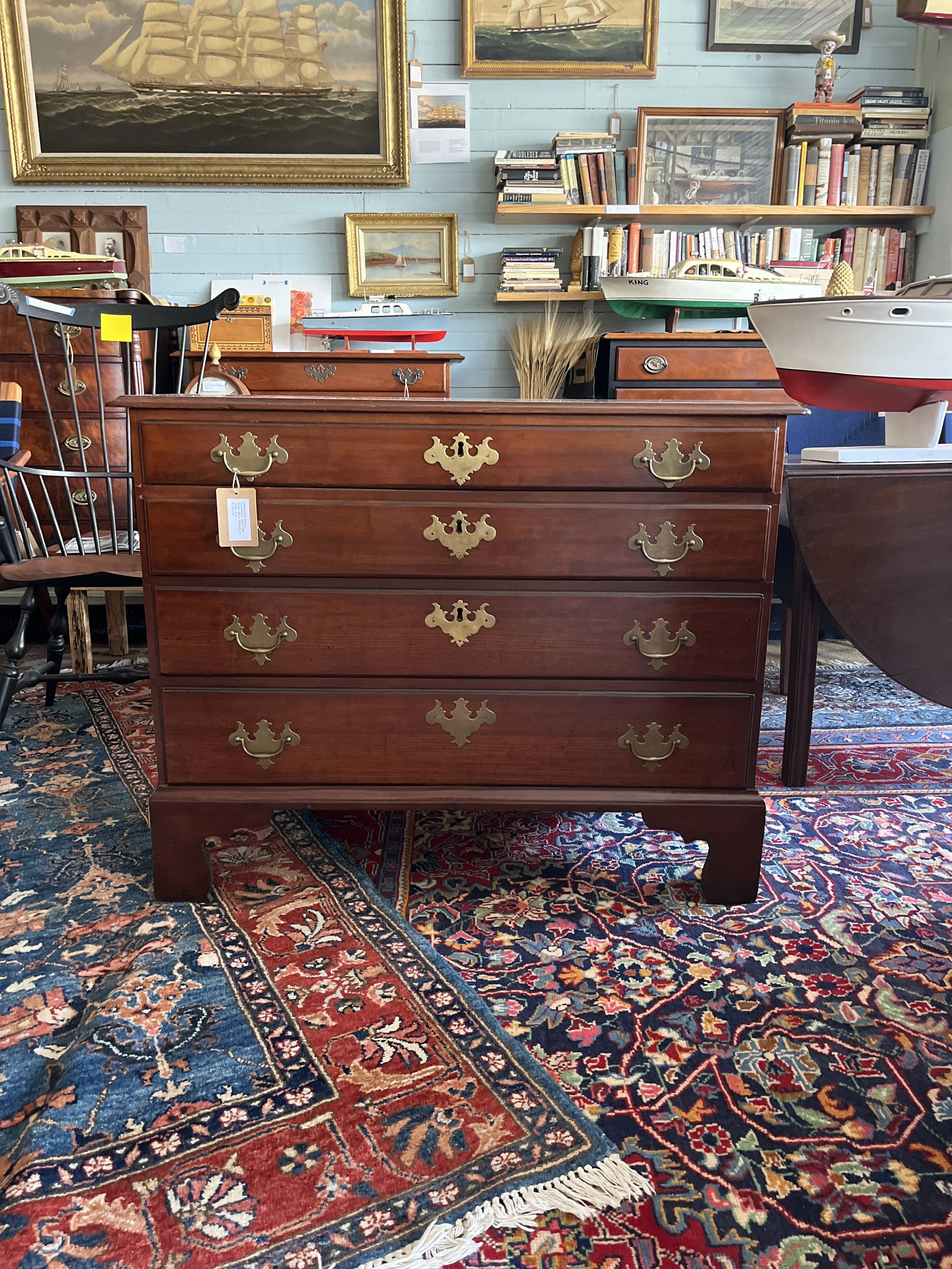  Chippendale Bureau Connecticut, Circa 1780 Height 33.25" Width 41.5" Depth 19.5"	$1,300.00 