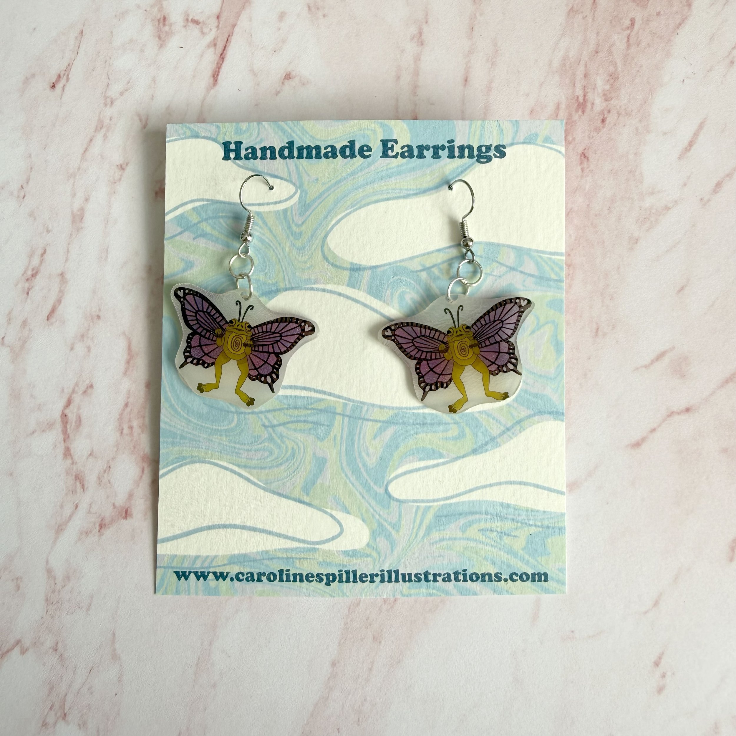 Butterfly Frog Earrings