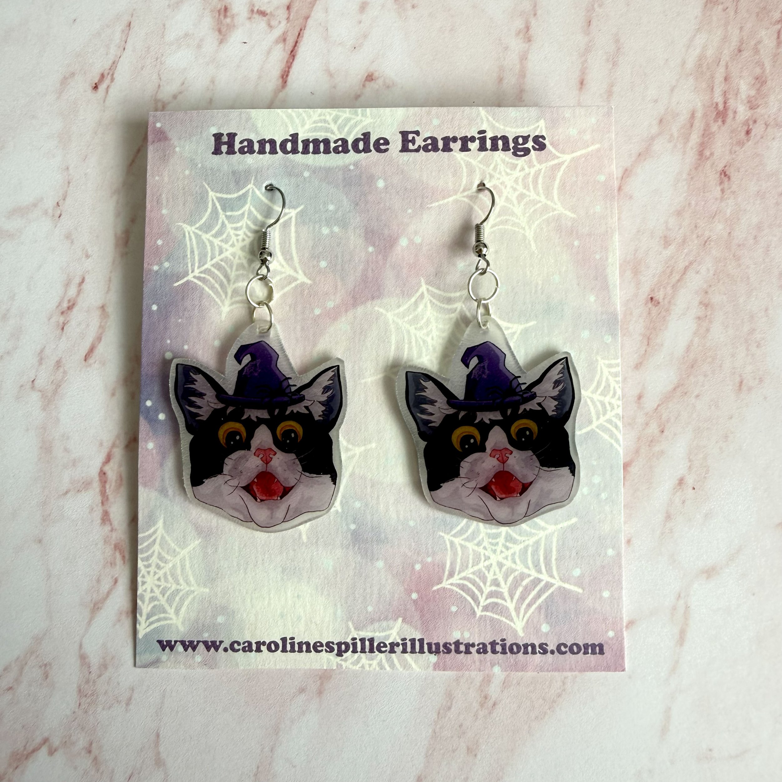 Witch Cat Earrings
