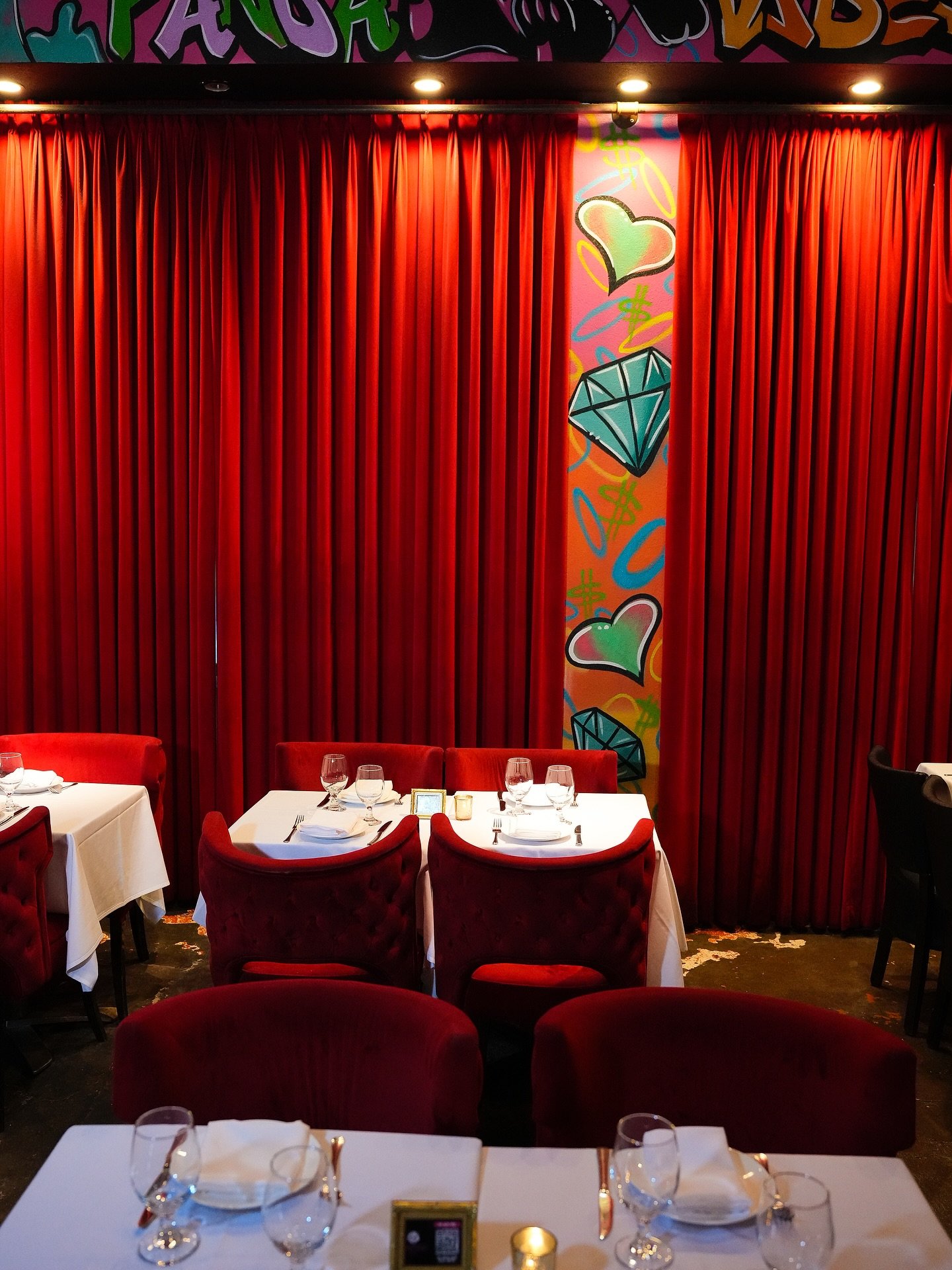 Private dining room at Panda Harlem set for an intimate birthday dinner