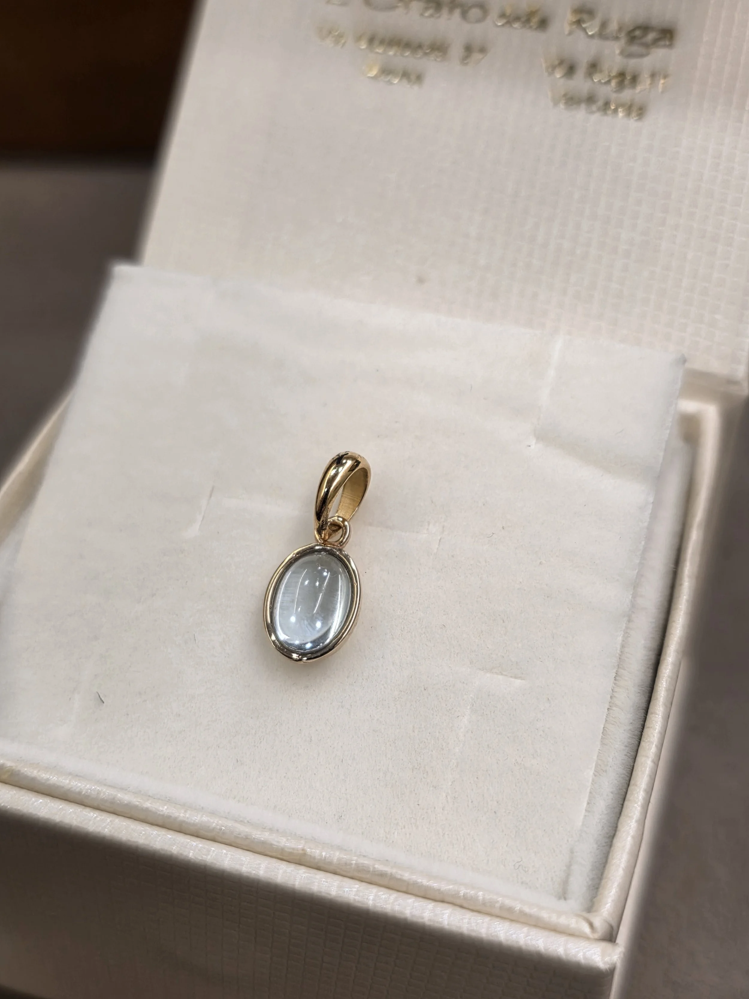 Ciondolo Cupola con Topazio Azzurro