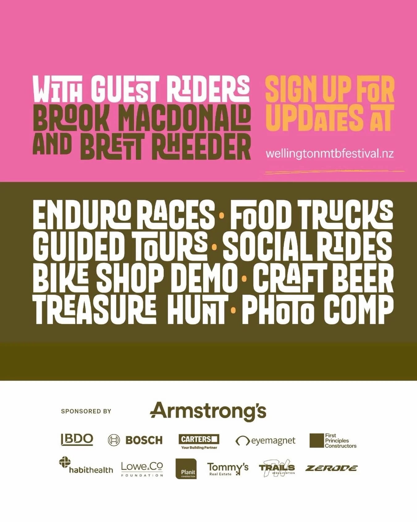 We&rsquo;re super proud to sponsor the inaugural Wellington MTB festival. Accessibility to MTB trails from almost anywhere in Wellington is possibly unmatched by any other city in NZ making it a great attraction to people wanting to reside here. Many