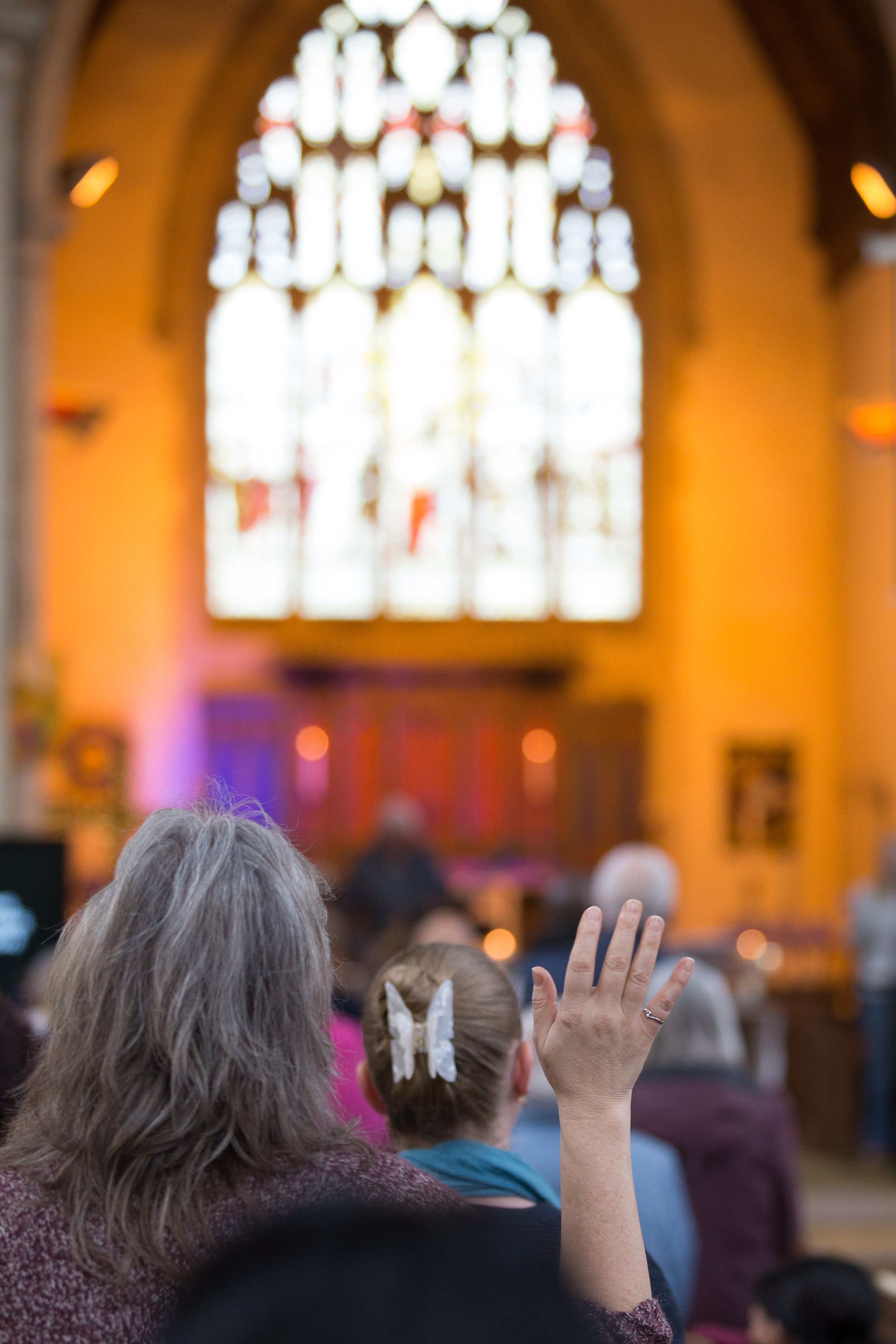 Ros and Sarah presiding at communion 