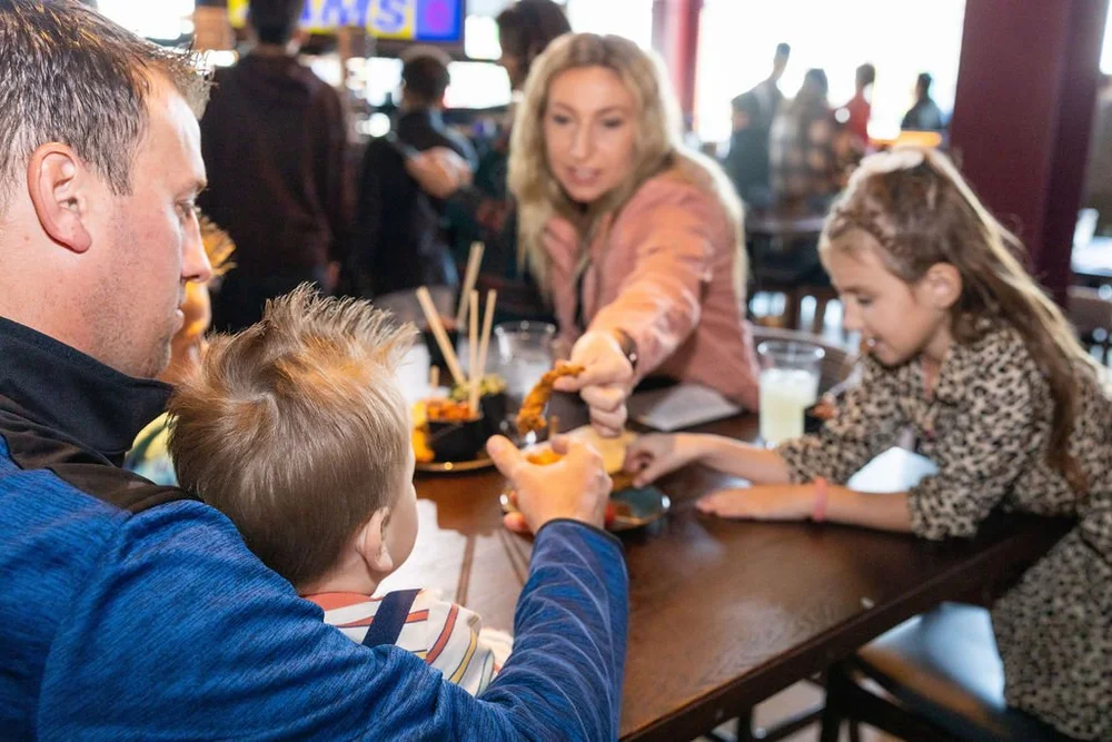  Editorial portrait dressed in black leather on basketball court  with Chicago WNBA Sky Logo 