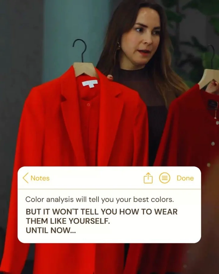 Color analysis is an incredibly helpful tool. But it&rsquo;s just that - a tool. A place to START when it comes to your personal style. But what it doesn&rsquo;t take into account is YOU! Your next speaking engagement, that boardroom meeting, Saturda
