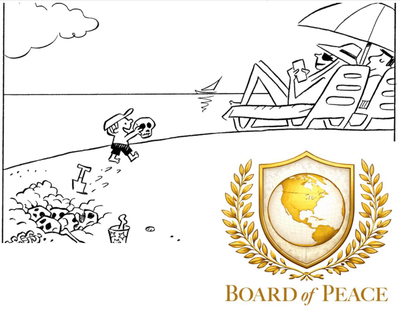 Gaza: by Dutch cartoonist Peter de Wit, 2026