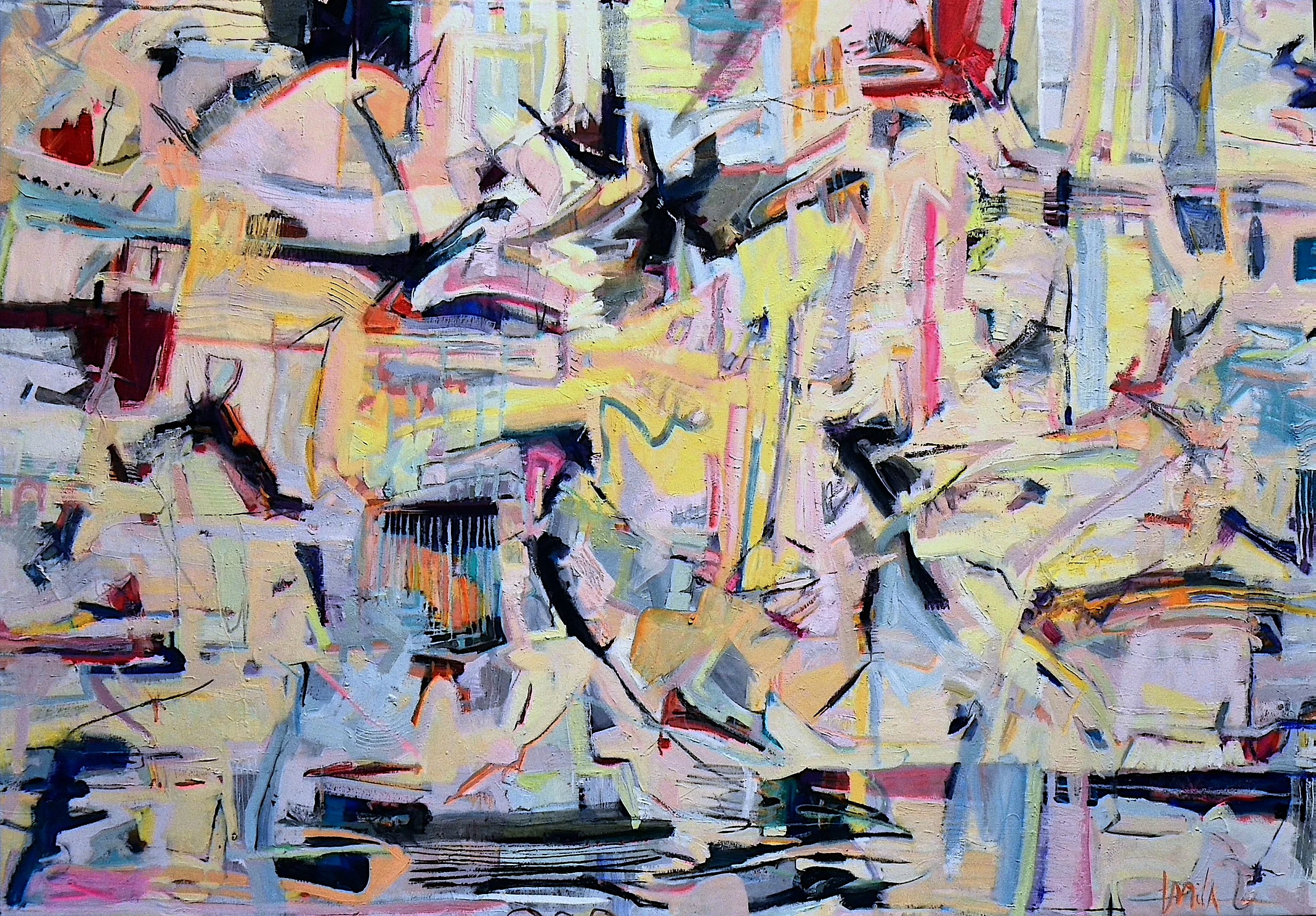 Brazos Abiertos
Oils, oil sticks and graphite on canvas
66" x 94" 

Available