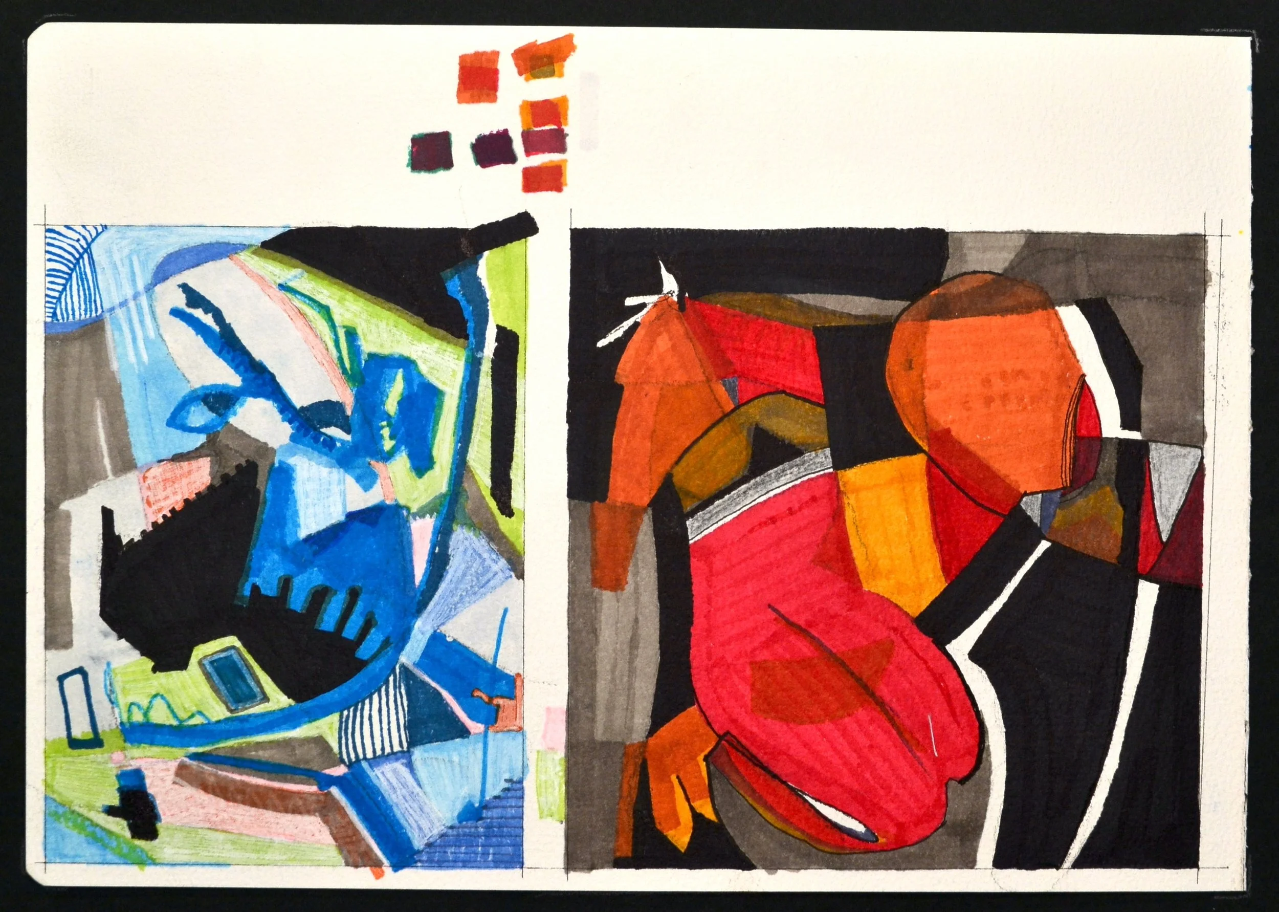 Cold morning, 8"x 12"