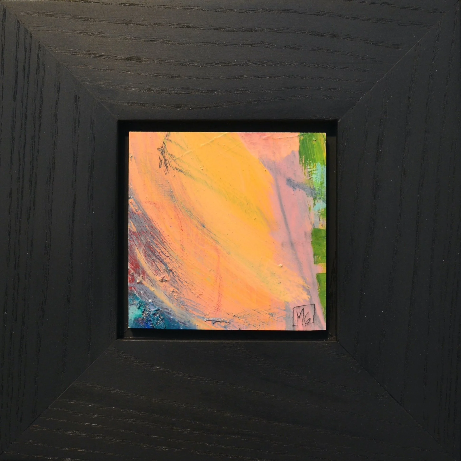 Miniature V
8.5" x 8.5" ( Ash wood frame black finish)
Oil on panel

Available