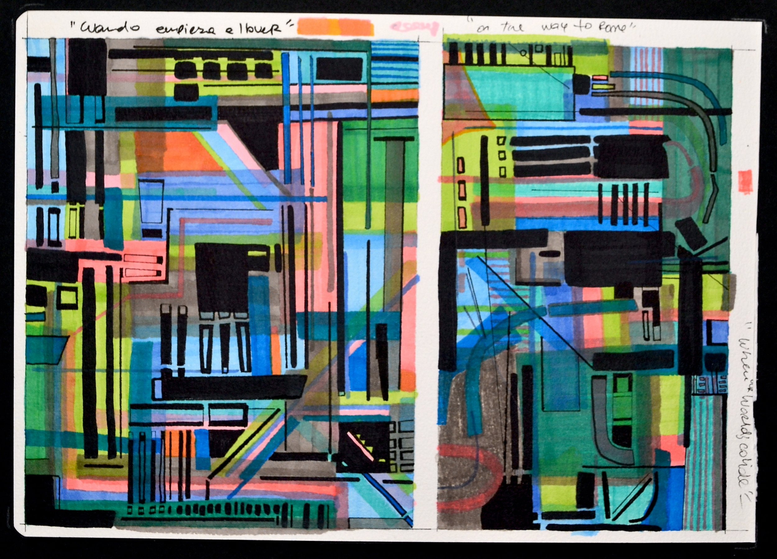 When two worlds colide, 8"x 12"
