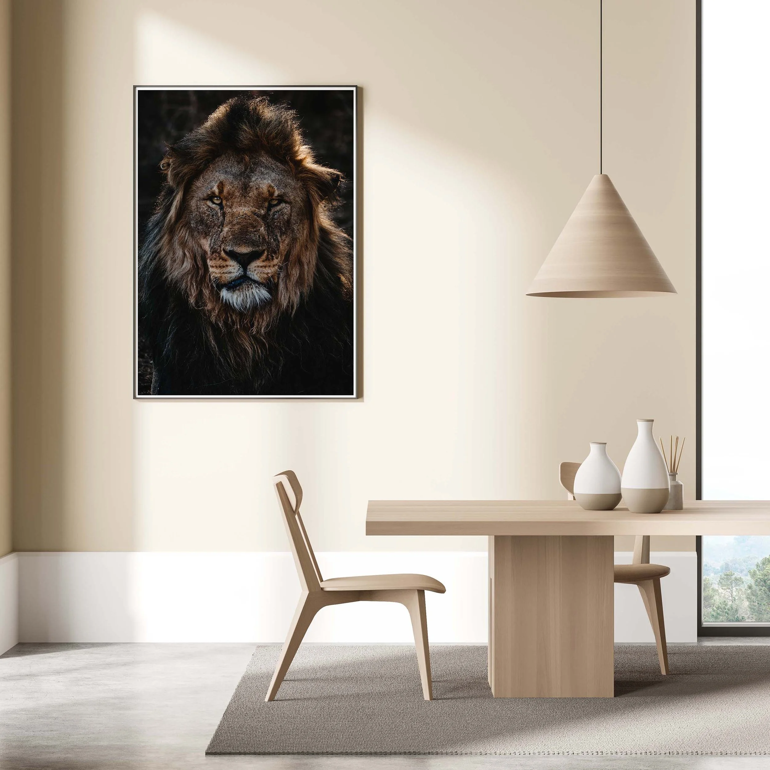 Titan framed print by Max Stanley shown on a wall