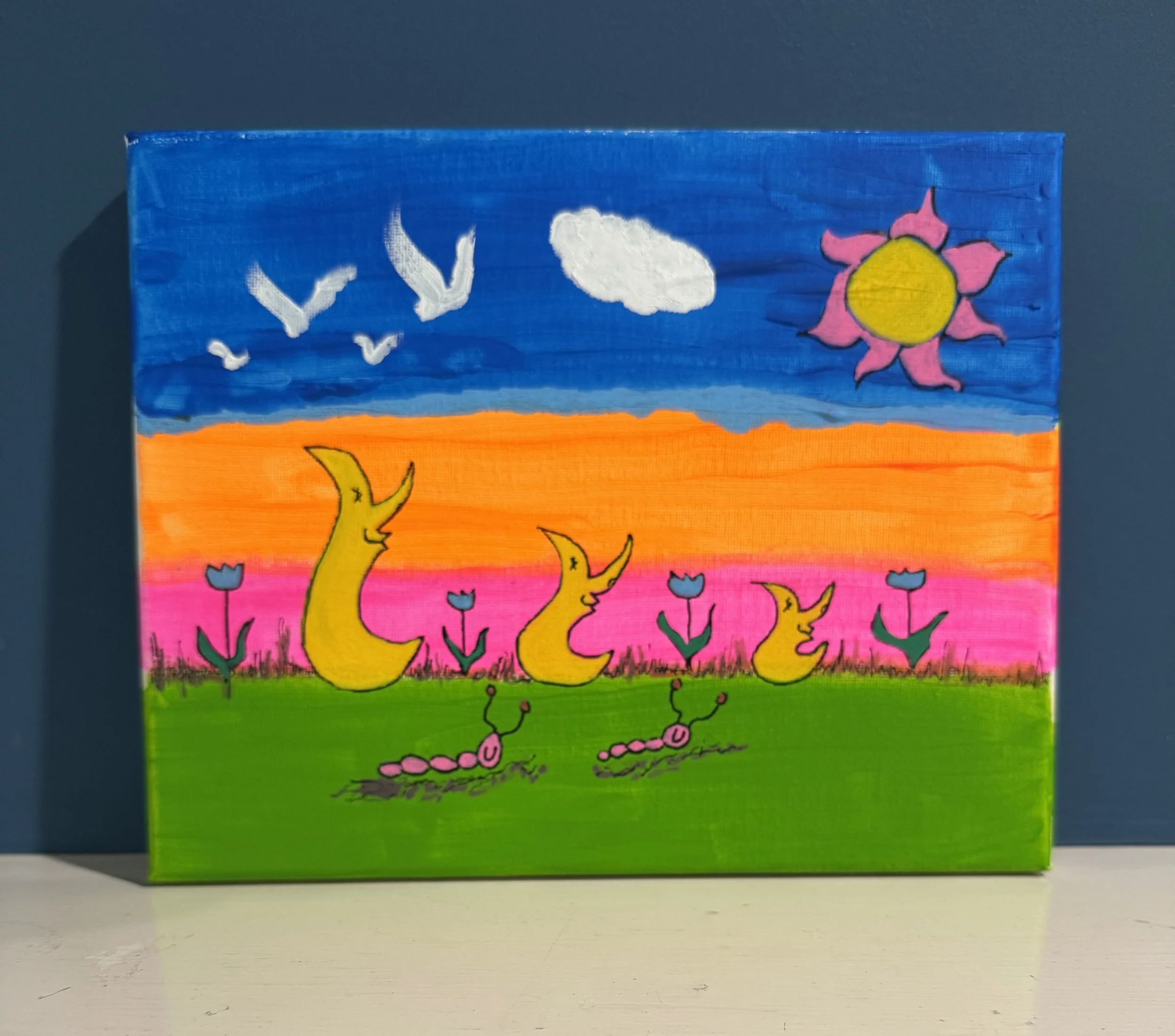 The Moongoons enjoy a beautiful day in the sunshine