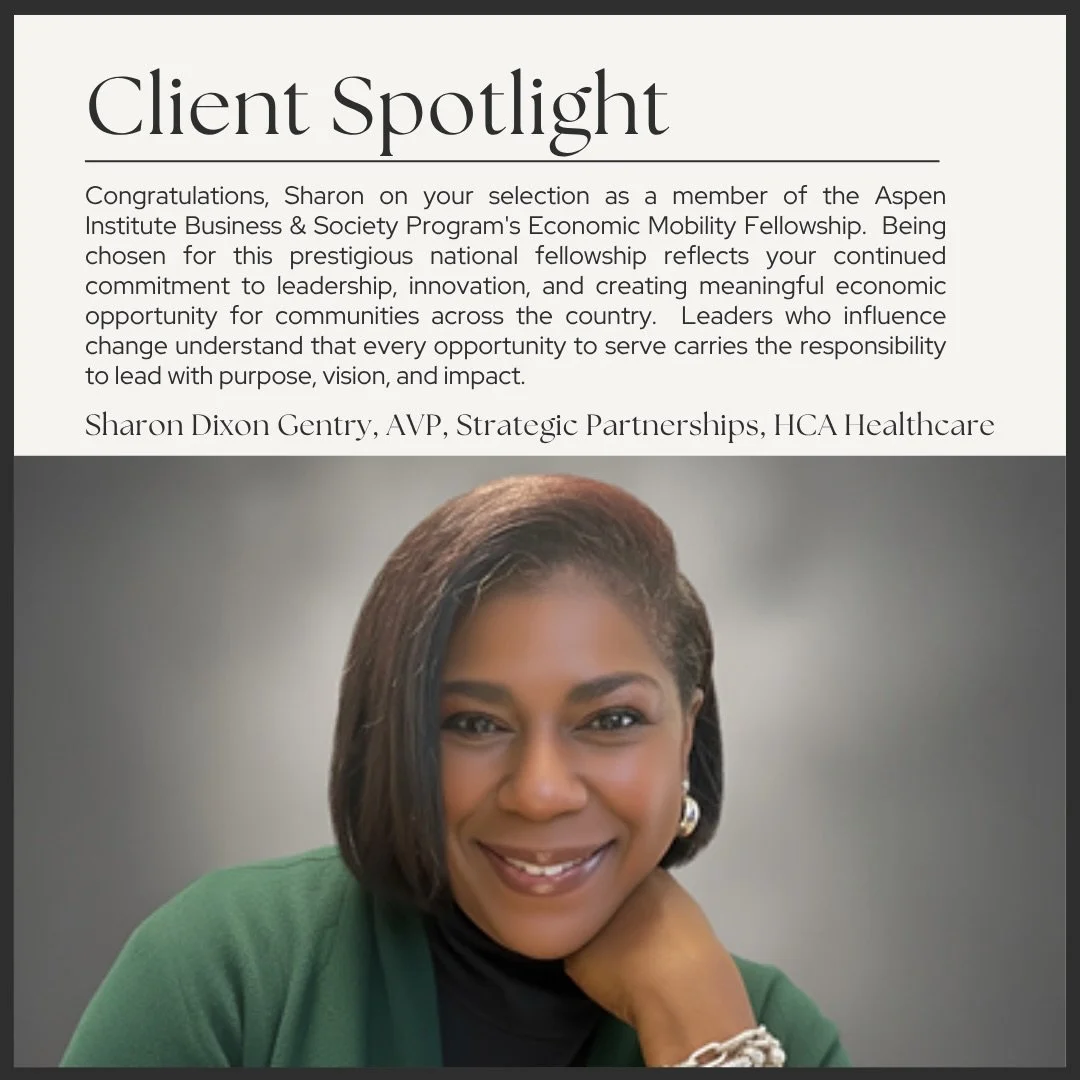 Congratulations Sharon, on being selected for the Aspen Institute Business &amp; Society Program&rsquo;s Economic Mobility Fellowship.

This prestigious fellowship brings together leaders from across the country who are committed to advancing economi