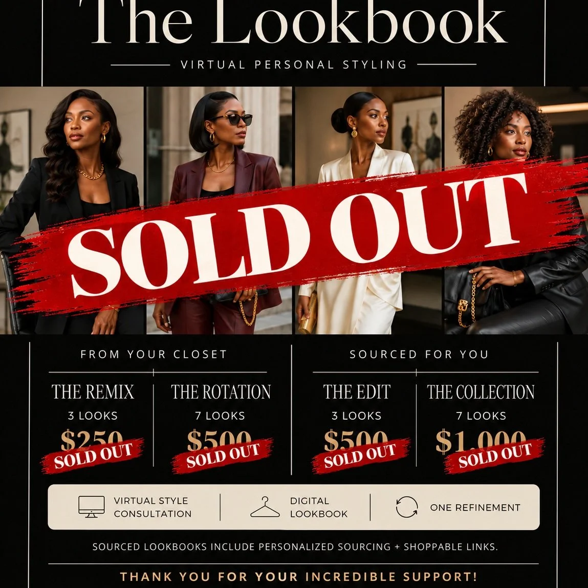 SOLD OUT. 

When I introduced The Lookbook, I wanted to create a virtual styling experience that gave women access to intentional, personalized style support&mdash;whether we were working with pieces already in their closets or sourcing something new