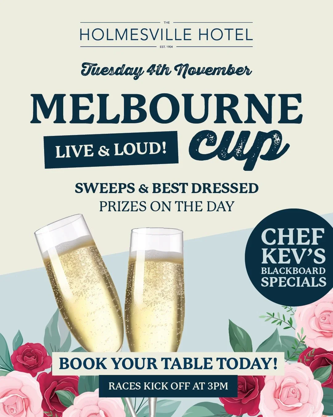 🏇 The Melbourne Cup is TOMORROW!

Will you be joining us? Gather your mates, dress to impress &amp; enjoy a delicious meal from Chef Kev's blackboard specials while you catch all the races LIVE &amp; LOUD 🍻

🎟 Sweeps &amp; Best Dressed Prizes on t