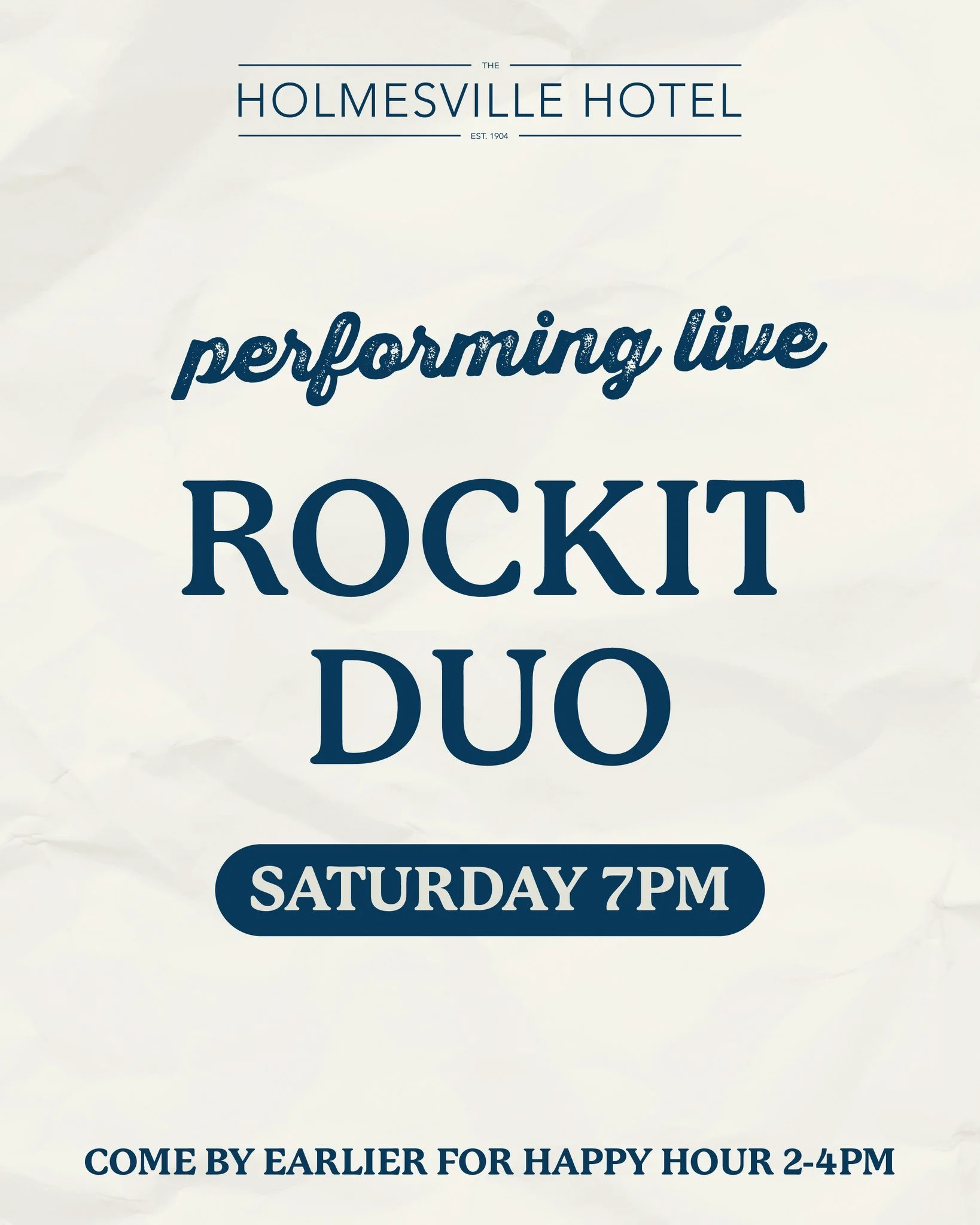 🎶 Live Music Every Saturday!

This Saturday night, get ready for a great evening with @rockit_duo performing live from 7pm! 💃🕺

Happy Hour from 2pm&ndash;4pm 🍻

Good vibes, great drinks &amp; live tunes all night long. See you there! 🎸✨

Some ex
