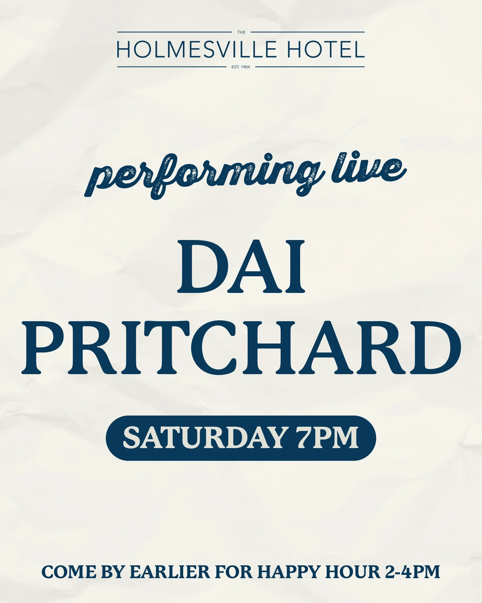 🎶 Live Music Every Saturday!

This Saturday night, get ready for a great evening with Dai Pritchard performing live from 7pm! 💃🕺

Happy Hour from 2pm&ndash;4pm 🍻

Good vibes, great drinks &amp; live tunes all night long. See you there! 🎸✨

Some 