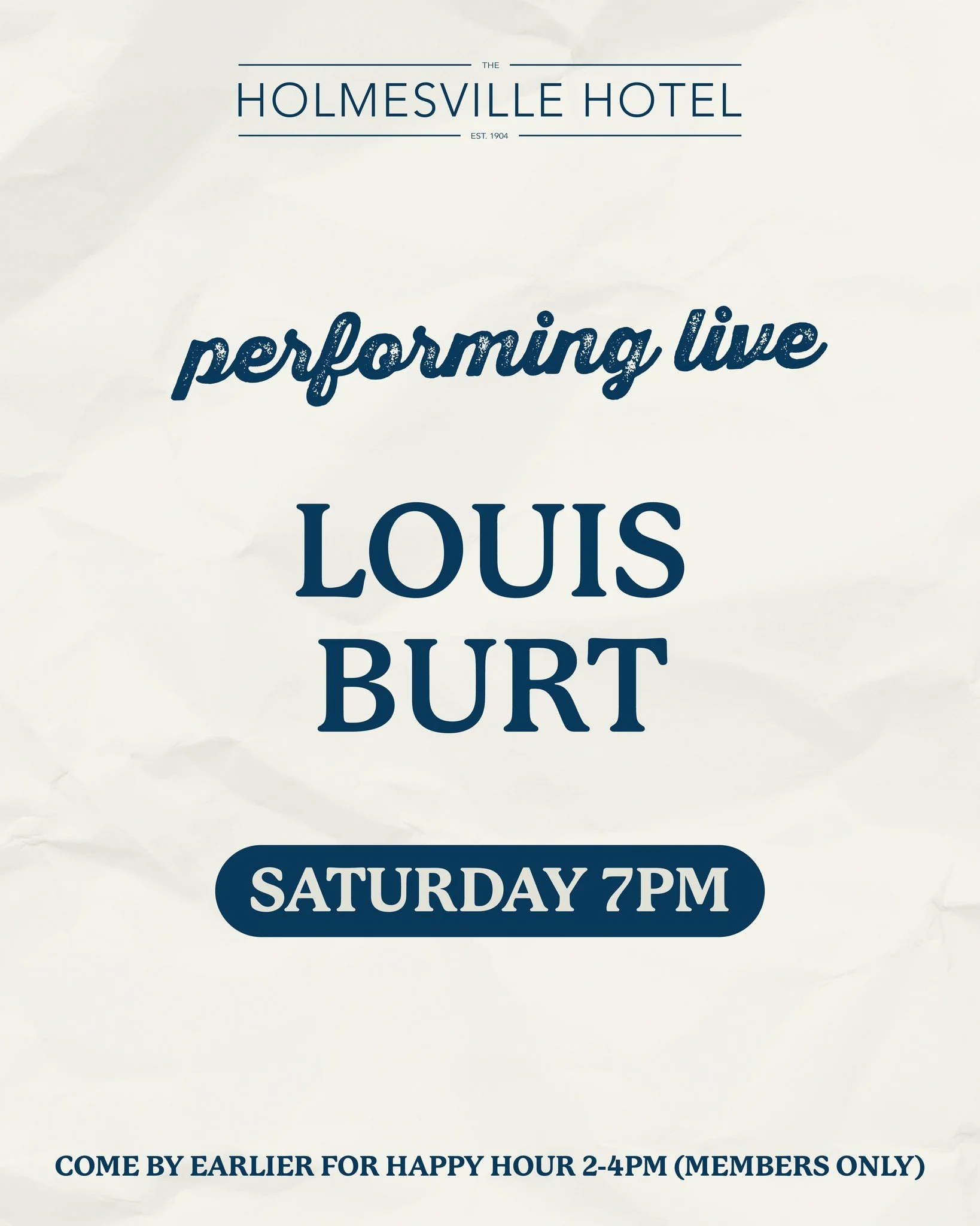 Your weekend live music drop is here 🎶

This Saturday night, Louis Burt live from 7pm. Good tunes, cold beers and your Saturday plans sorted.