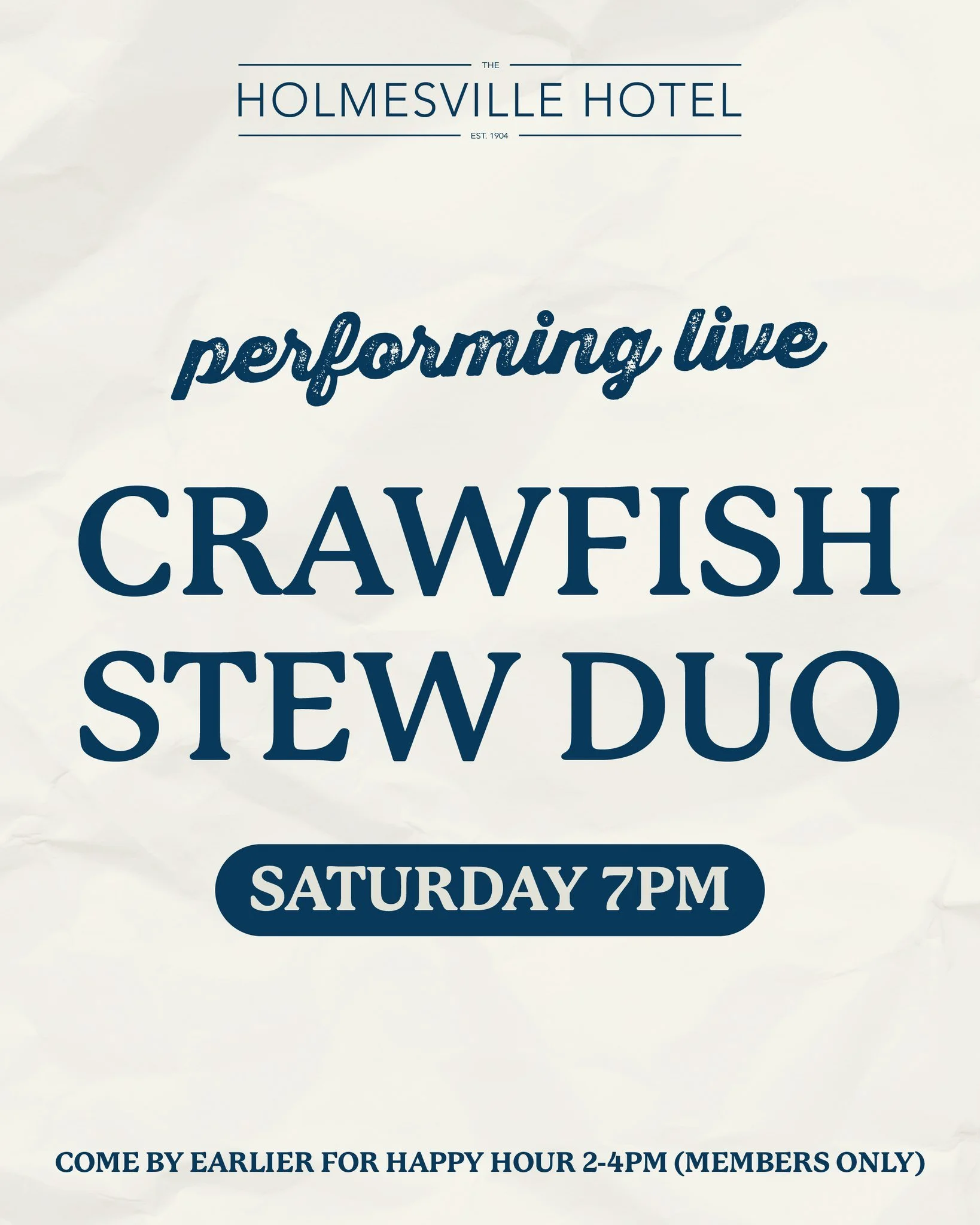 Long weekend plans? We have your Saturday sorted

Live music from Crawfish Stew Duo kicking off from 7pm 🔥

Nothing better than a long weekend at your local!